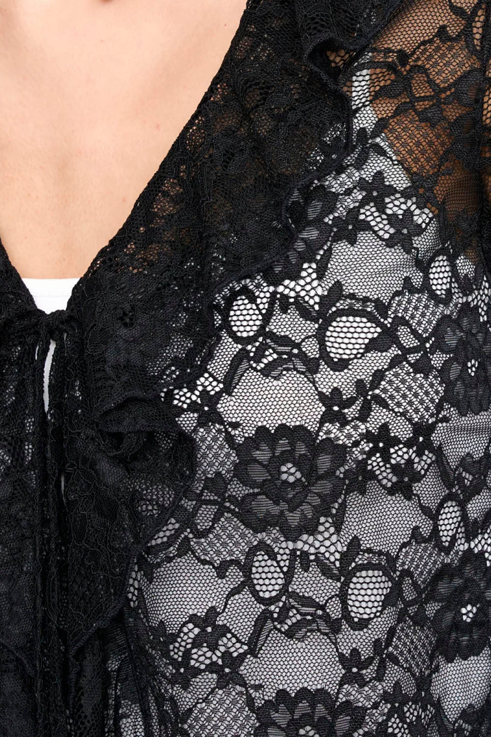 24COLOURS - BLACK LACE BLOUSE - Image 3