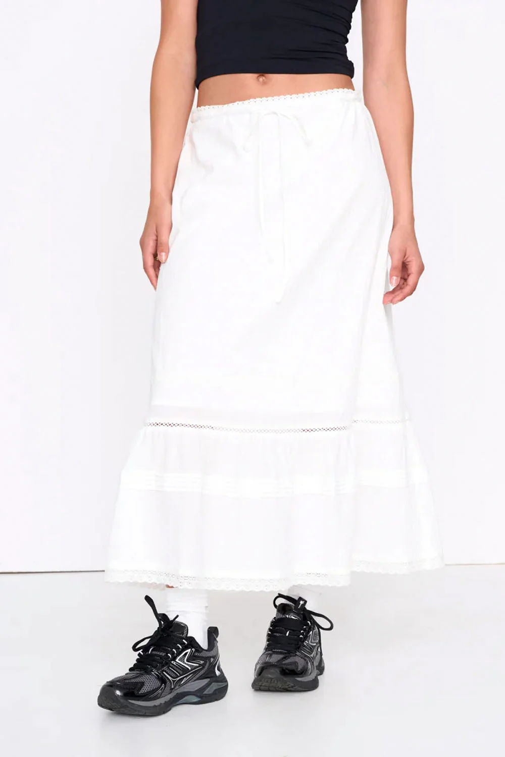 24COLOURS - EMBROIDERED LONG SKIRT