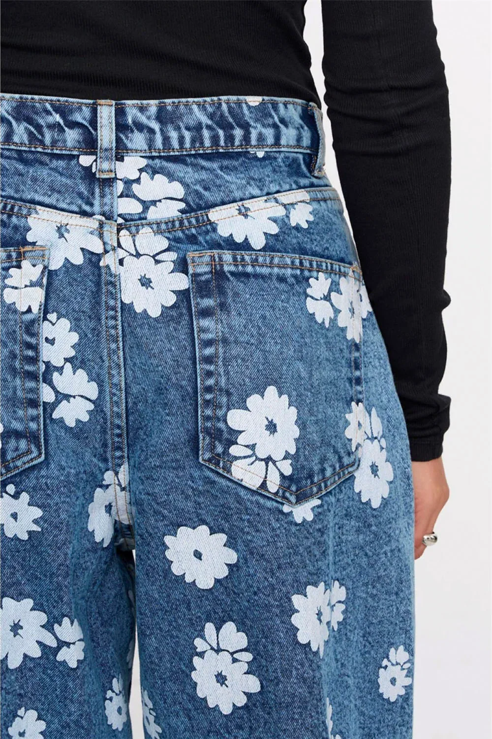 24COLOURS - FLOWERED JEANS - Image 4