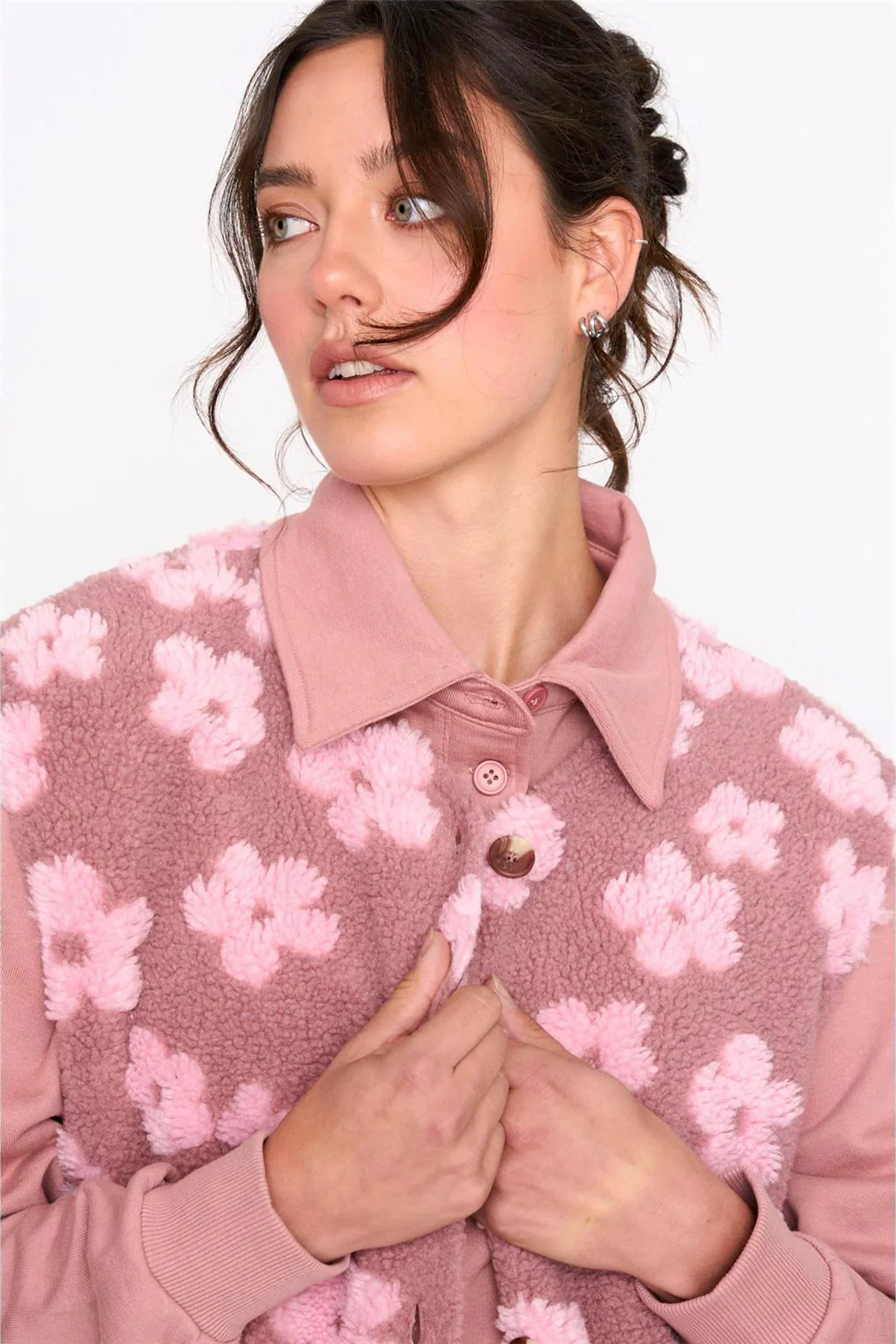 24COLOURS - FLOWERS VEST - ROSE - Image 3