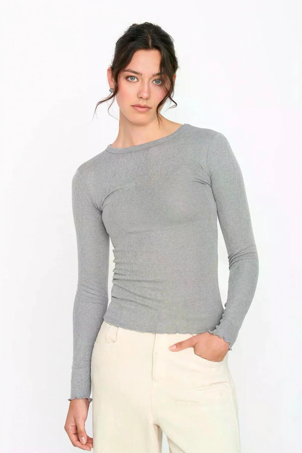 24COLOURS - LONGSLEEVE T-SHIRT - GREY
