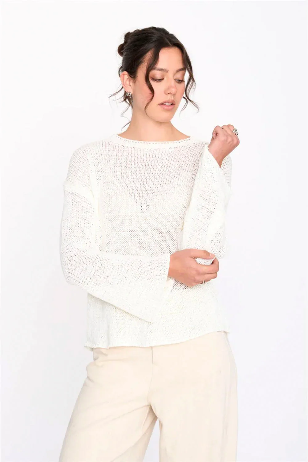 24COLOURS - OFF WHITE SWEATER - Image 3