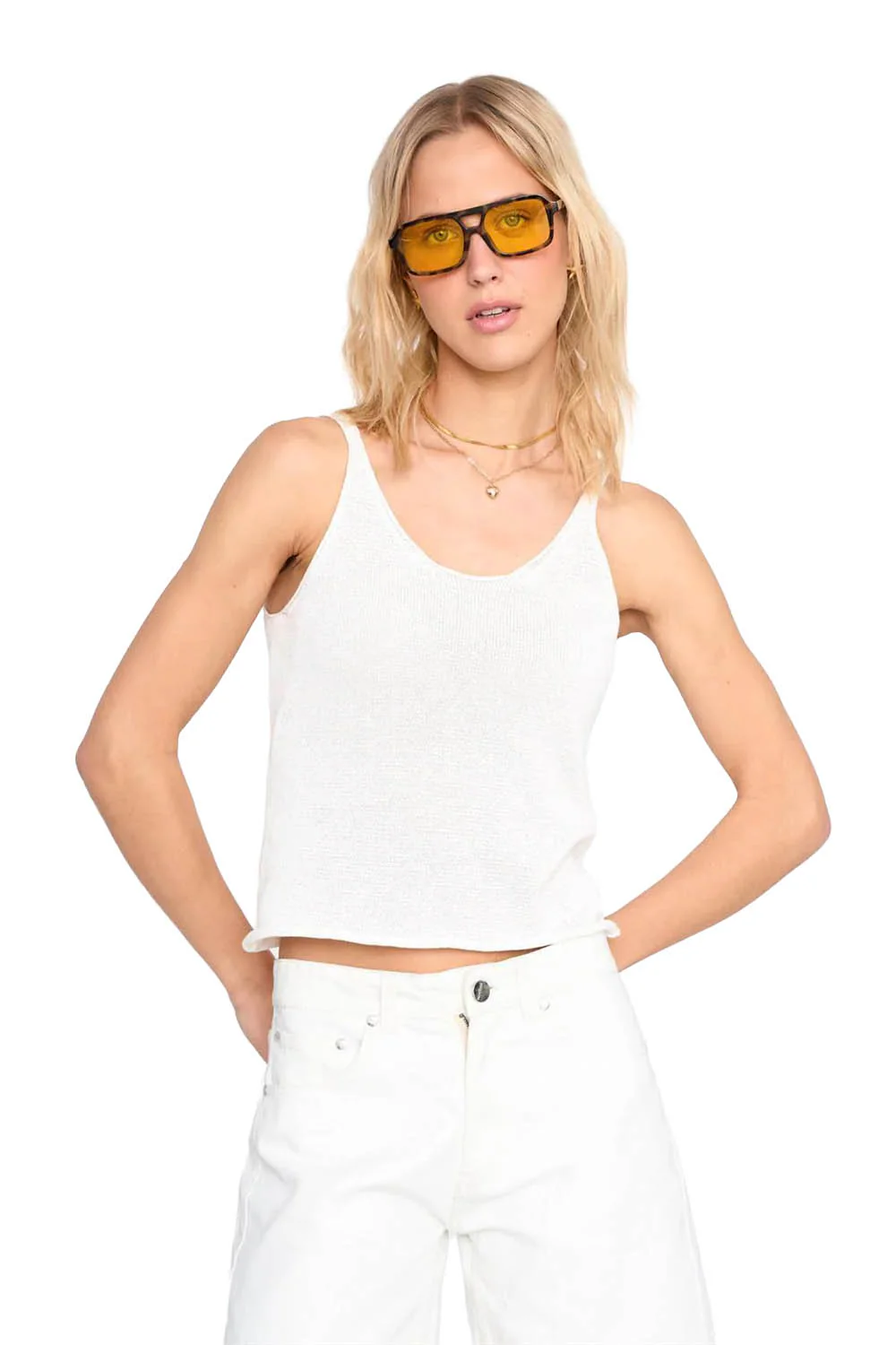 24COLOURS - OFF WHITE TANK TOP