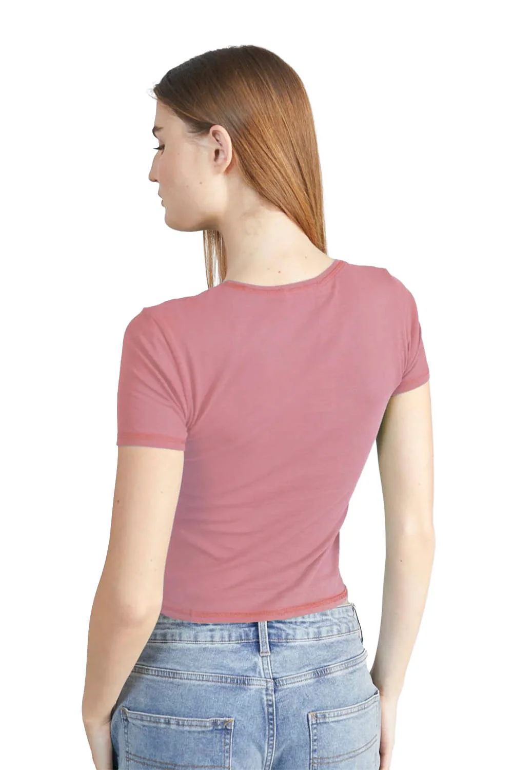 24COLOURS - PLAIN ROSE T-SHIRT - Image 2