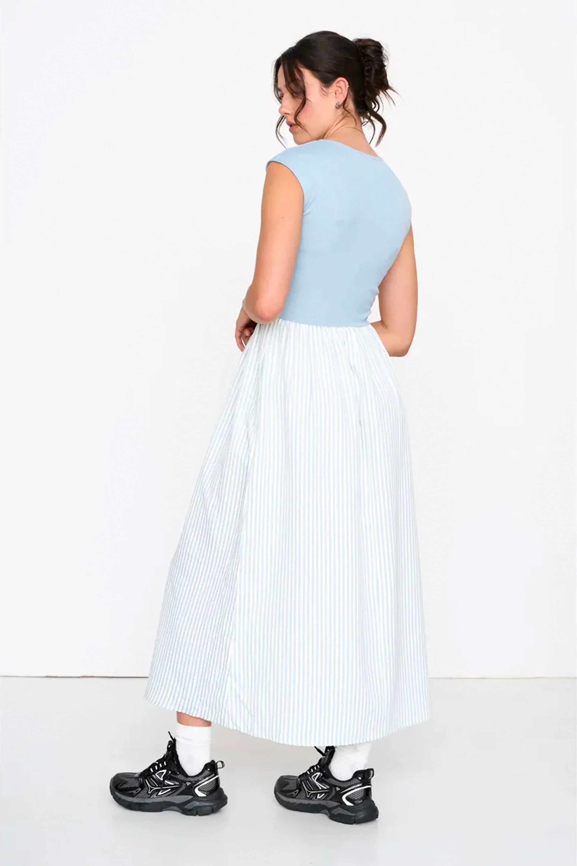 24COLOURS - STRIPED DRESS - BLUE - Image 2