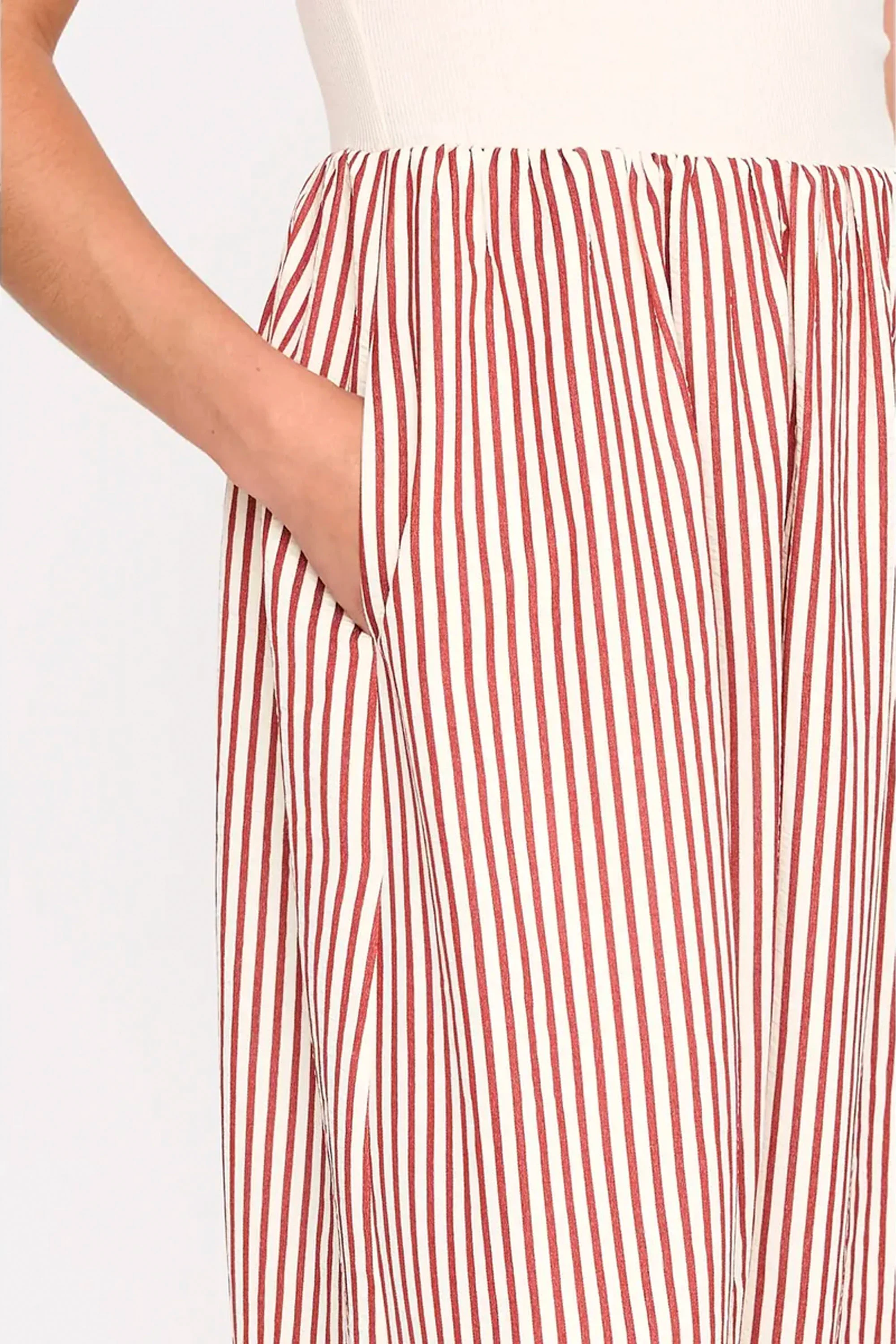 24COLOURS - STRIPED DRESS - RUST - Image 4