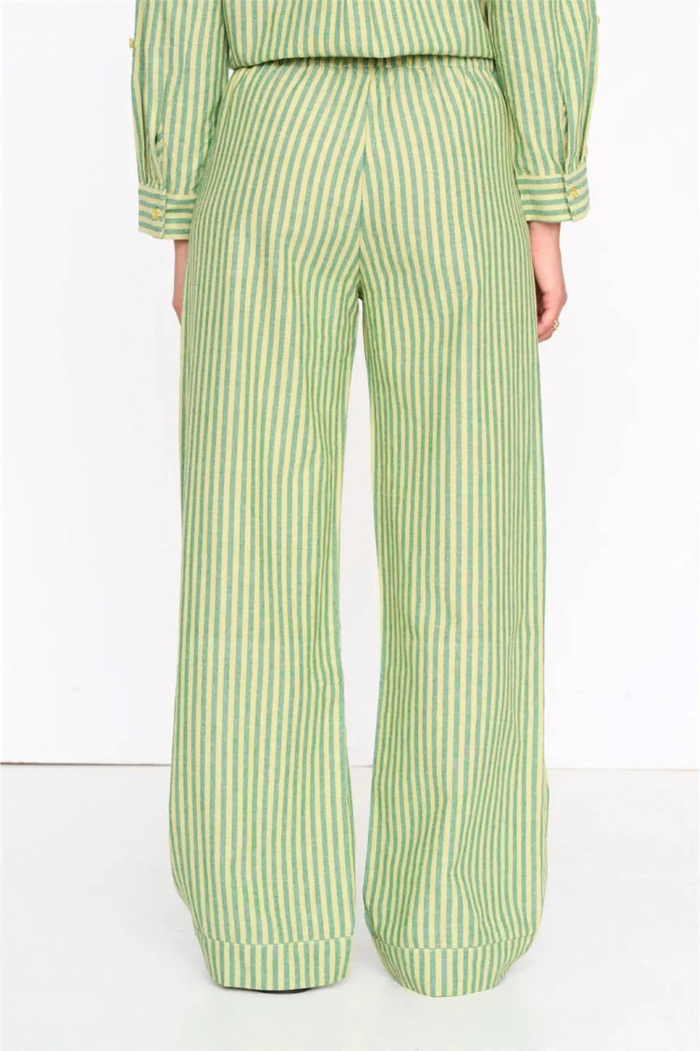 24COLOURS - STRIPED GREEN PANTS - Image 4