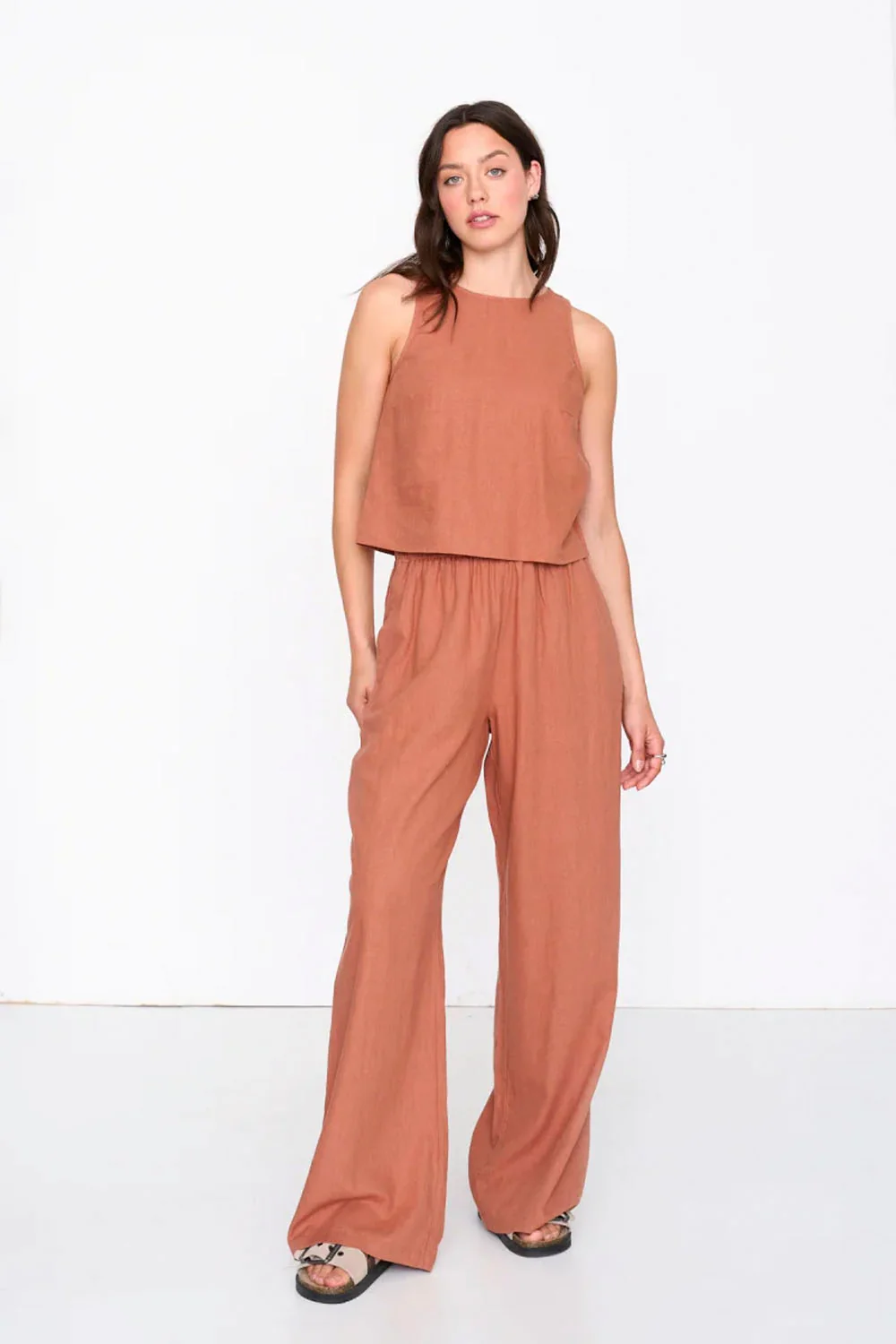 24COLOURS - SUMMER PANTS - RUST - Image 3