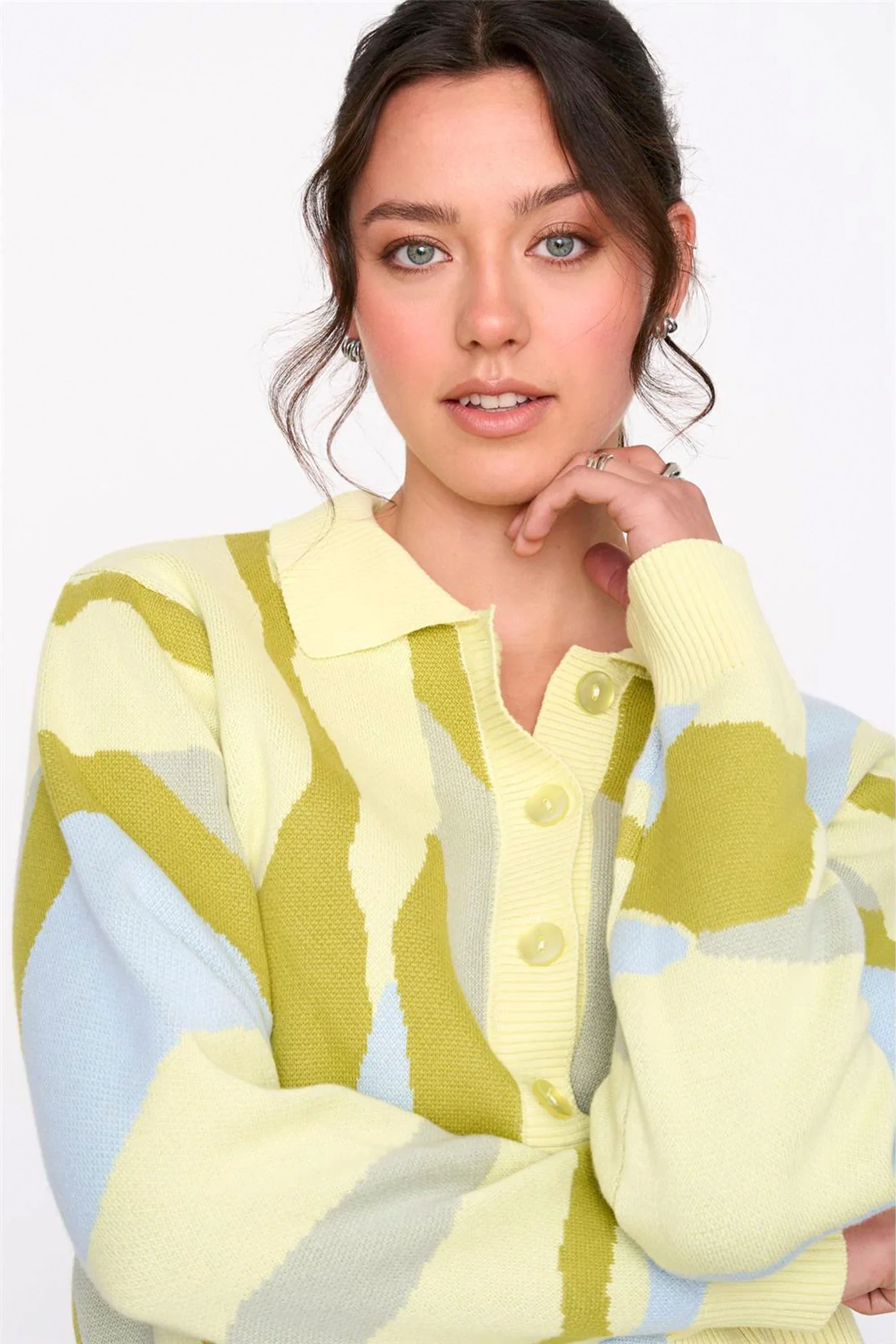 24COLOURS - YELLOW CARDIGAN - Image 3