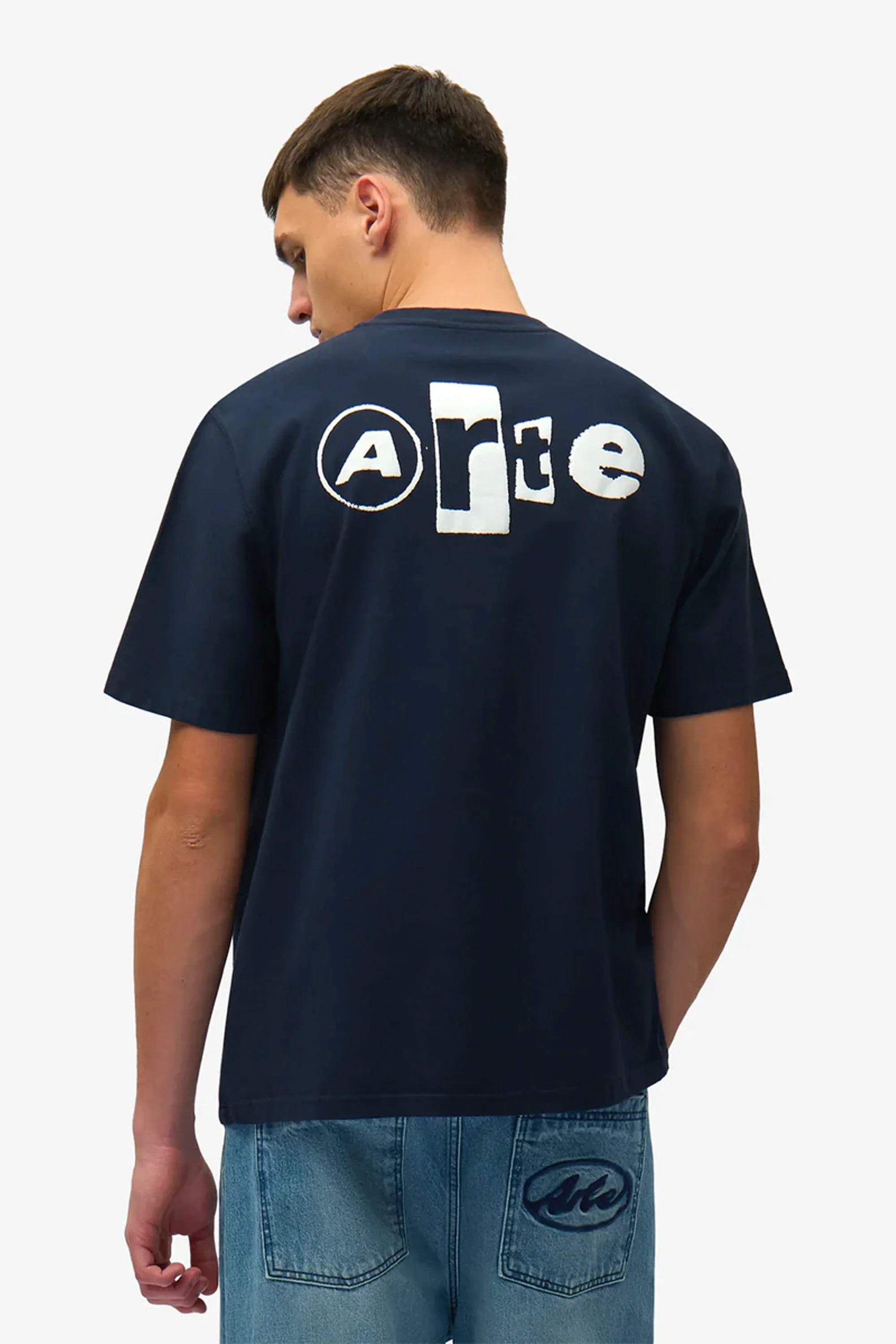 ARTE - BACK COLLGE T-SHIRT - NAVY - Image 2