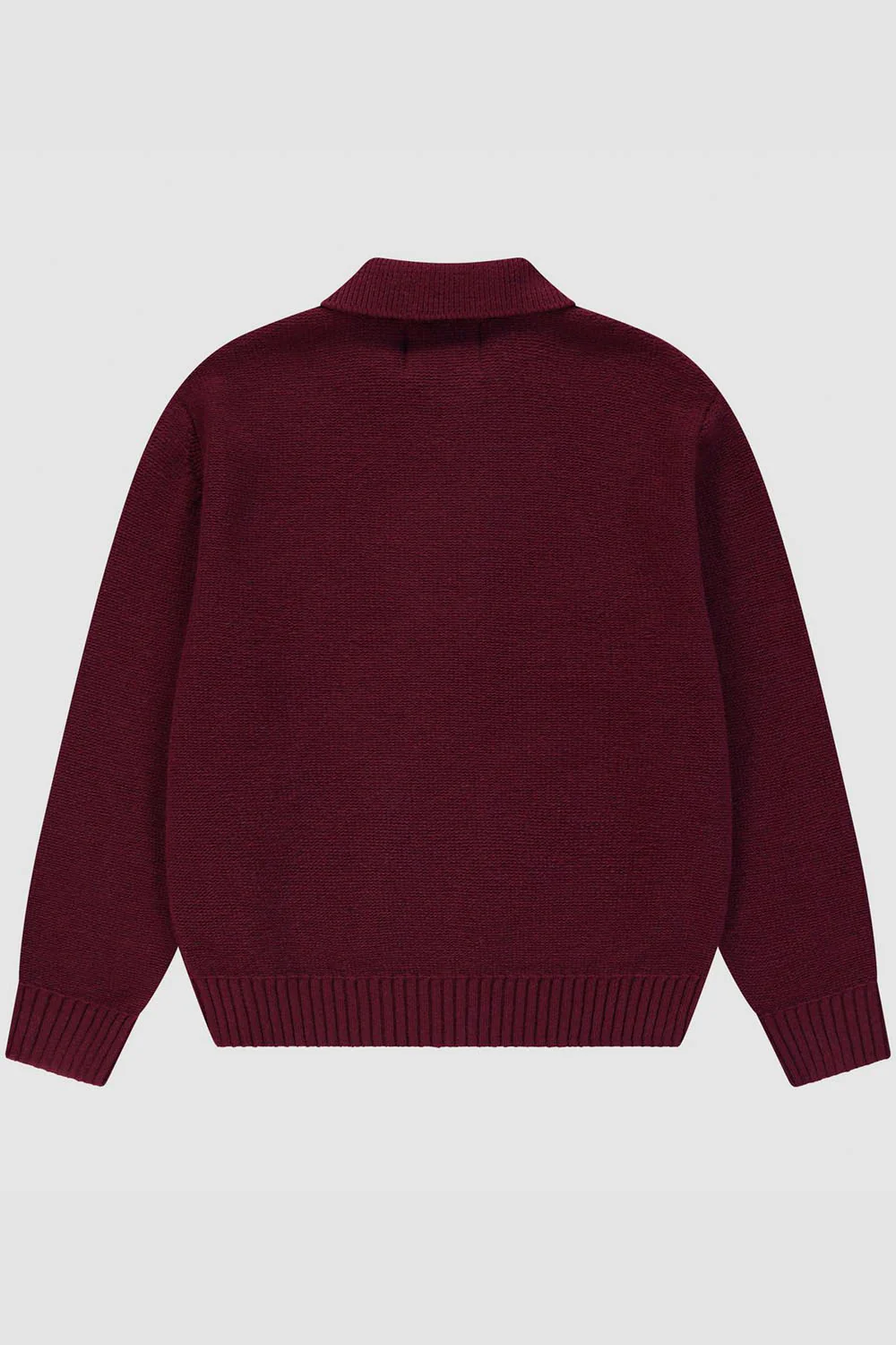 ARTE - STENCIL ZIP CARDIGAN - BORDEAUX - Image 2