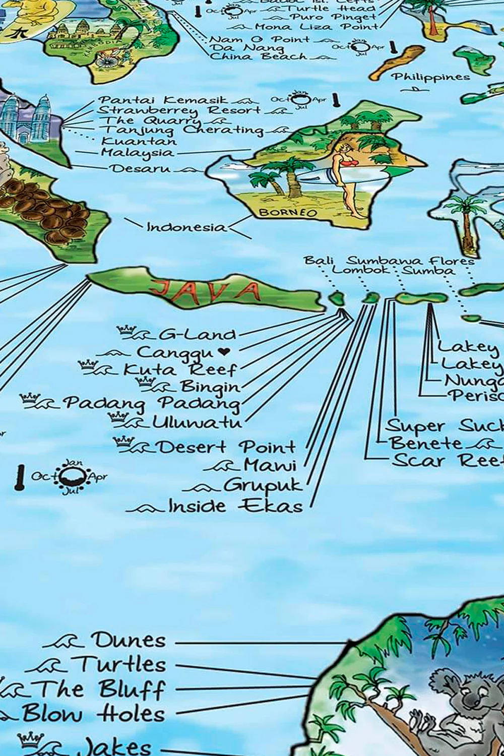 AWESOME MAPS - SURFTRIP MAP ENGLISH - Image 8