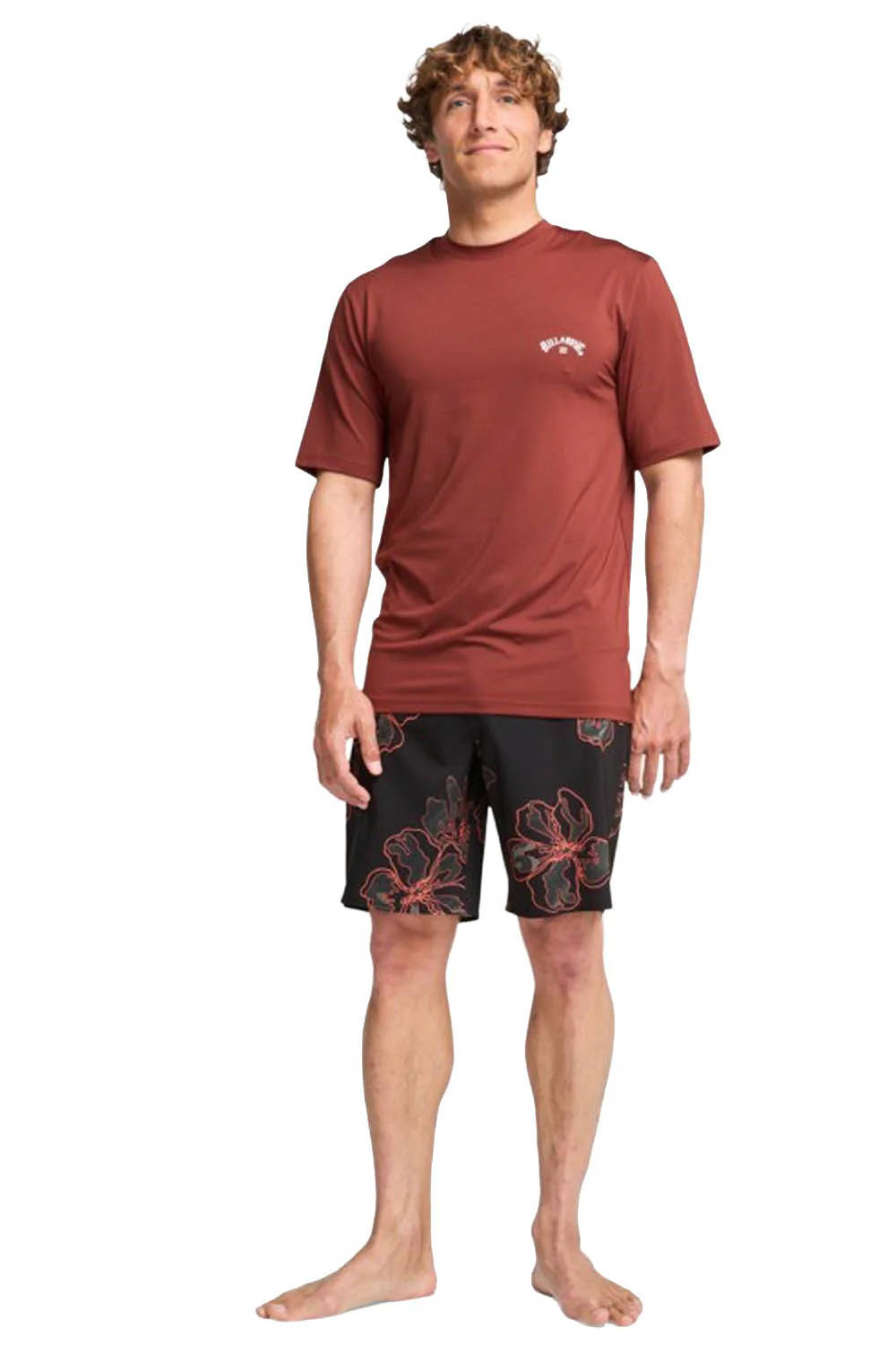 BILLABONG - ARCH WAVE - SHORT SLEEVE - BURNT RED - MAN - Image 3