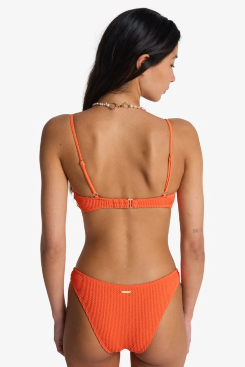 BILLABONG - SUMMER HI V BRALETTE TOP - FUSION ORANGE - Image 2