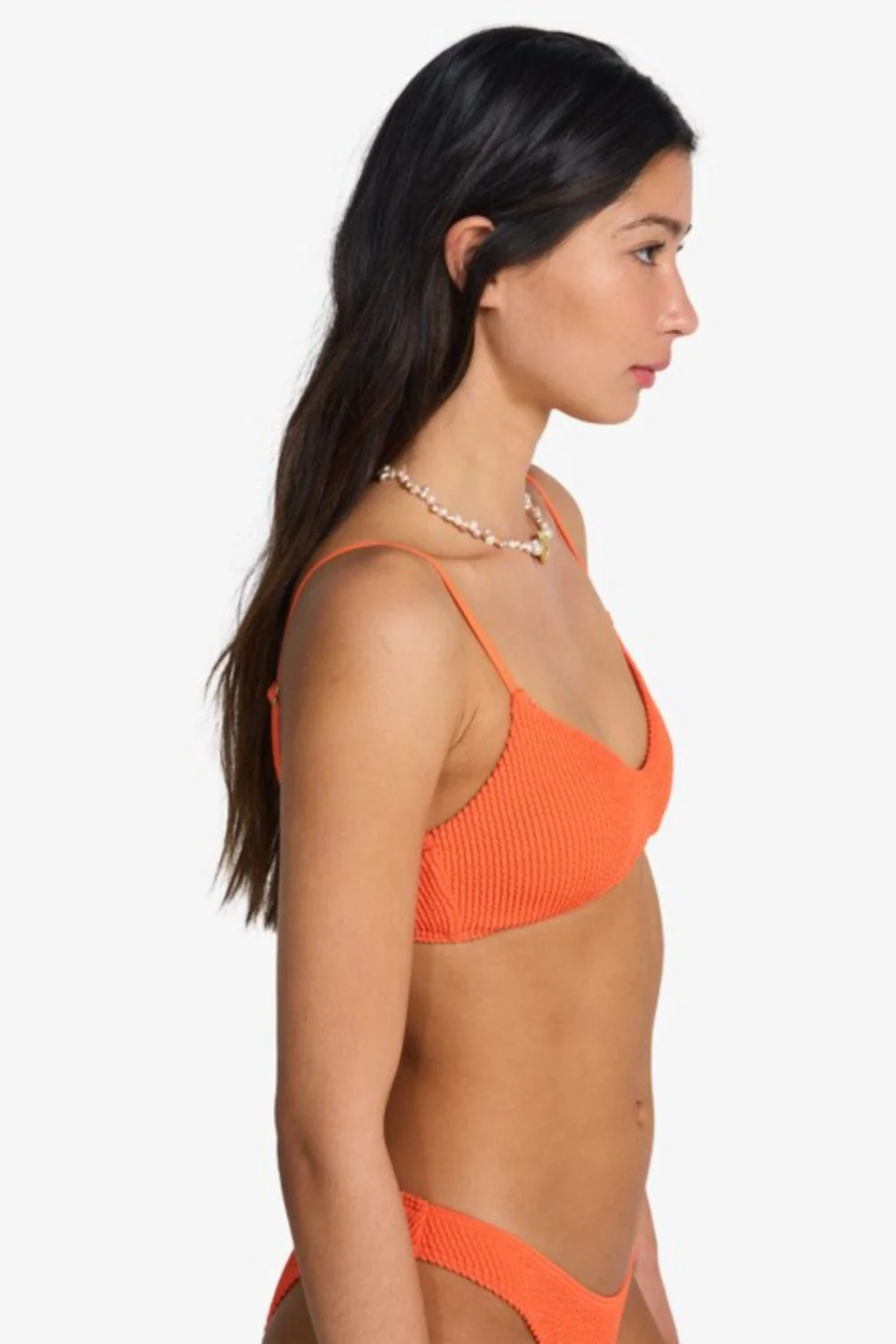 BILLABONG - SUMMER HI V BRALETTE TOP - FUSION ORANGE - Image 4