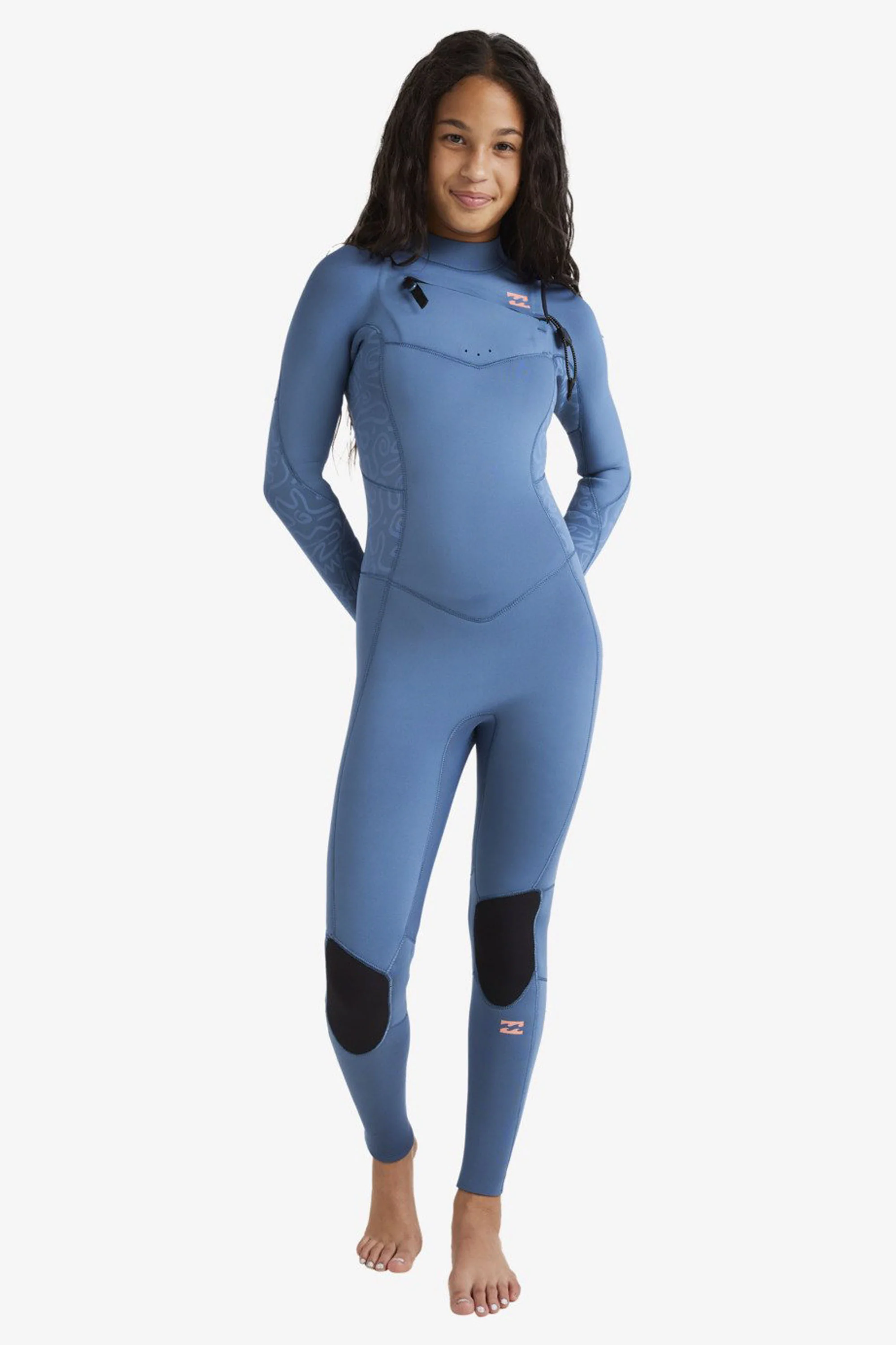 BILLABONG - SYNERGY NATURAL - 4/3mm - Chest zip - TIDAL BLUE - JUNIOR