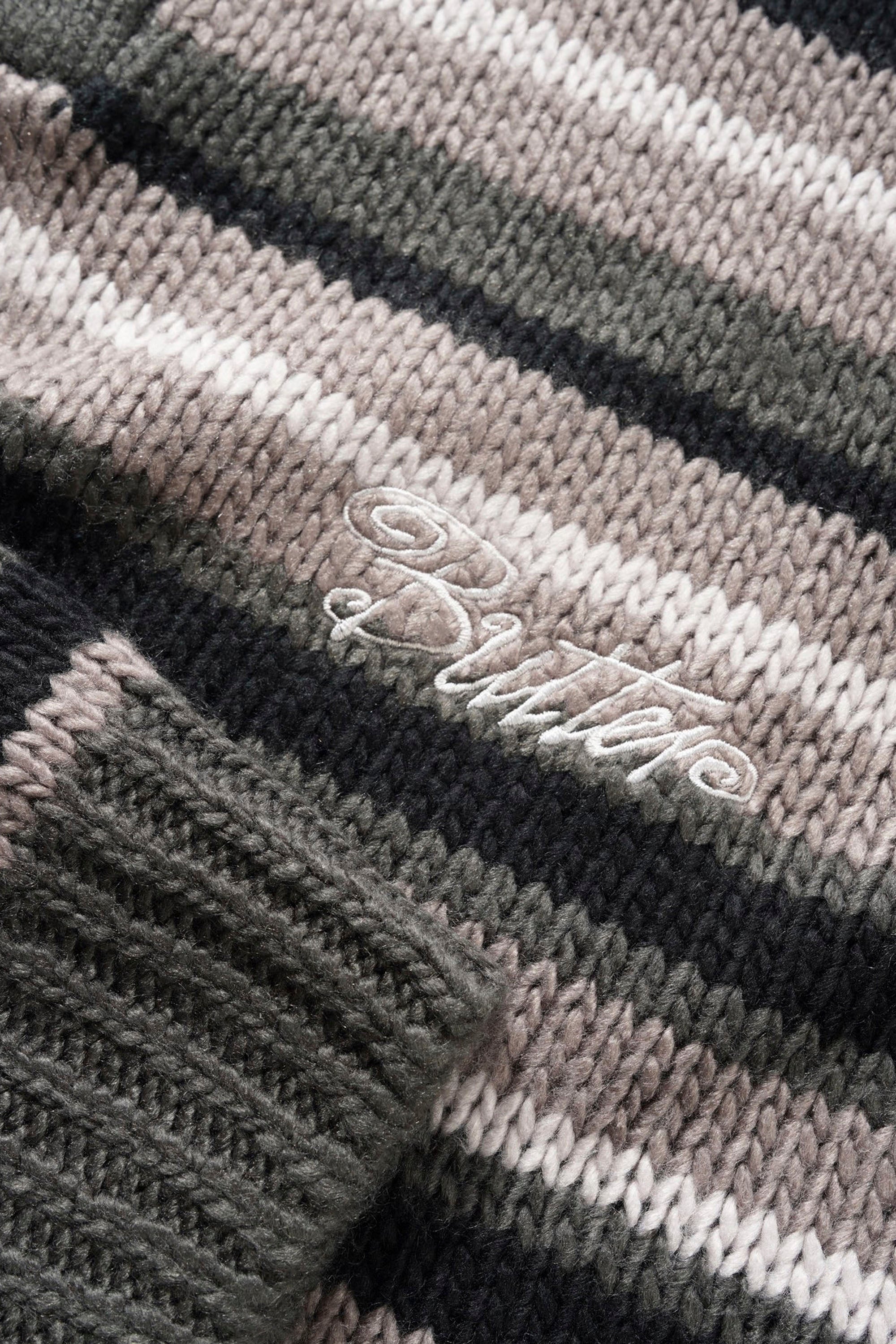 BUTTER - OMBRE STRIPE KNIT SWEATER - BLACK - Image 2