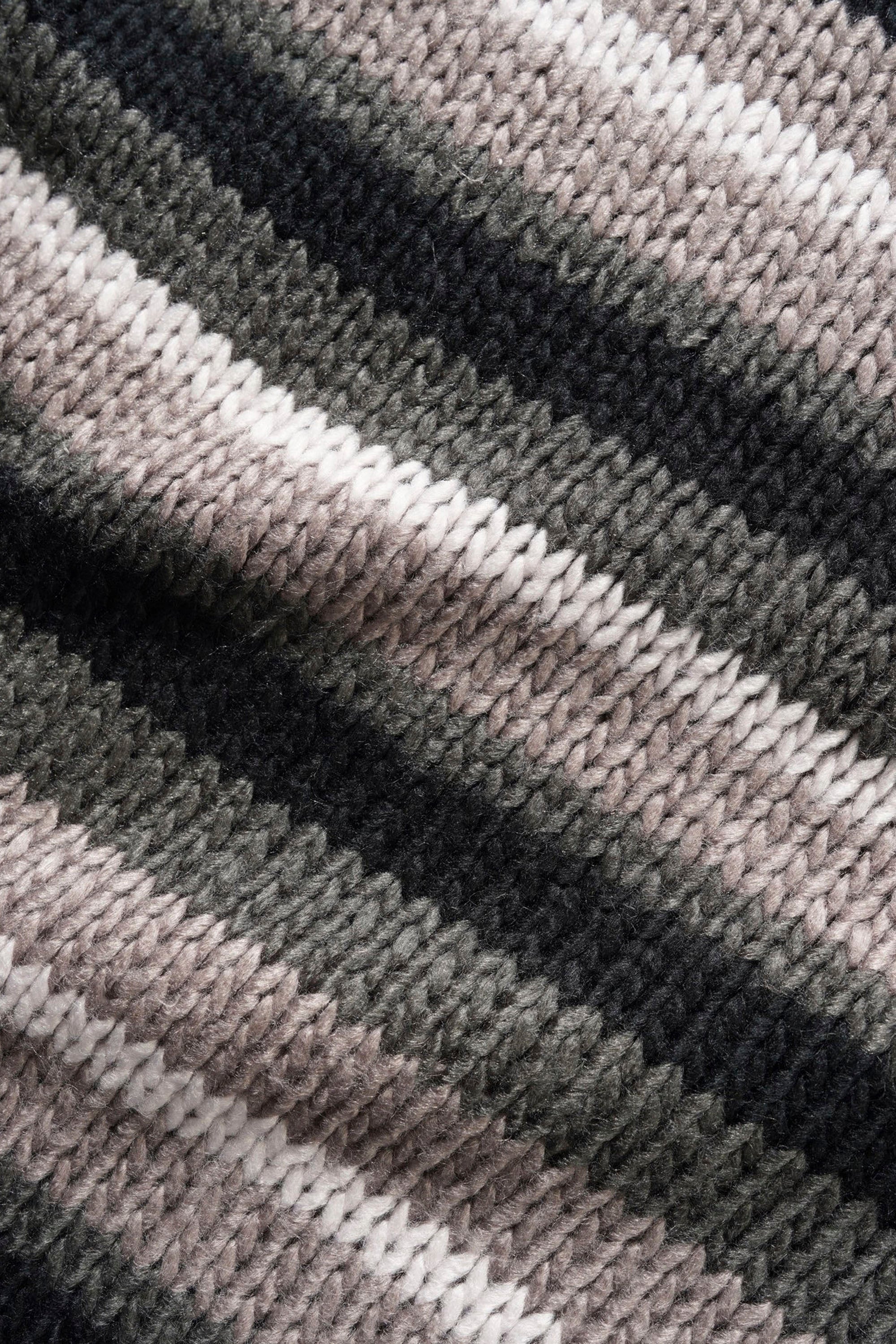 BUTTER - OMBRE STRIPE KNIT SWEATER - BLACK - Image 3