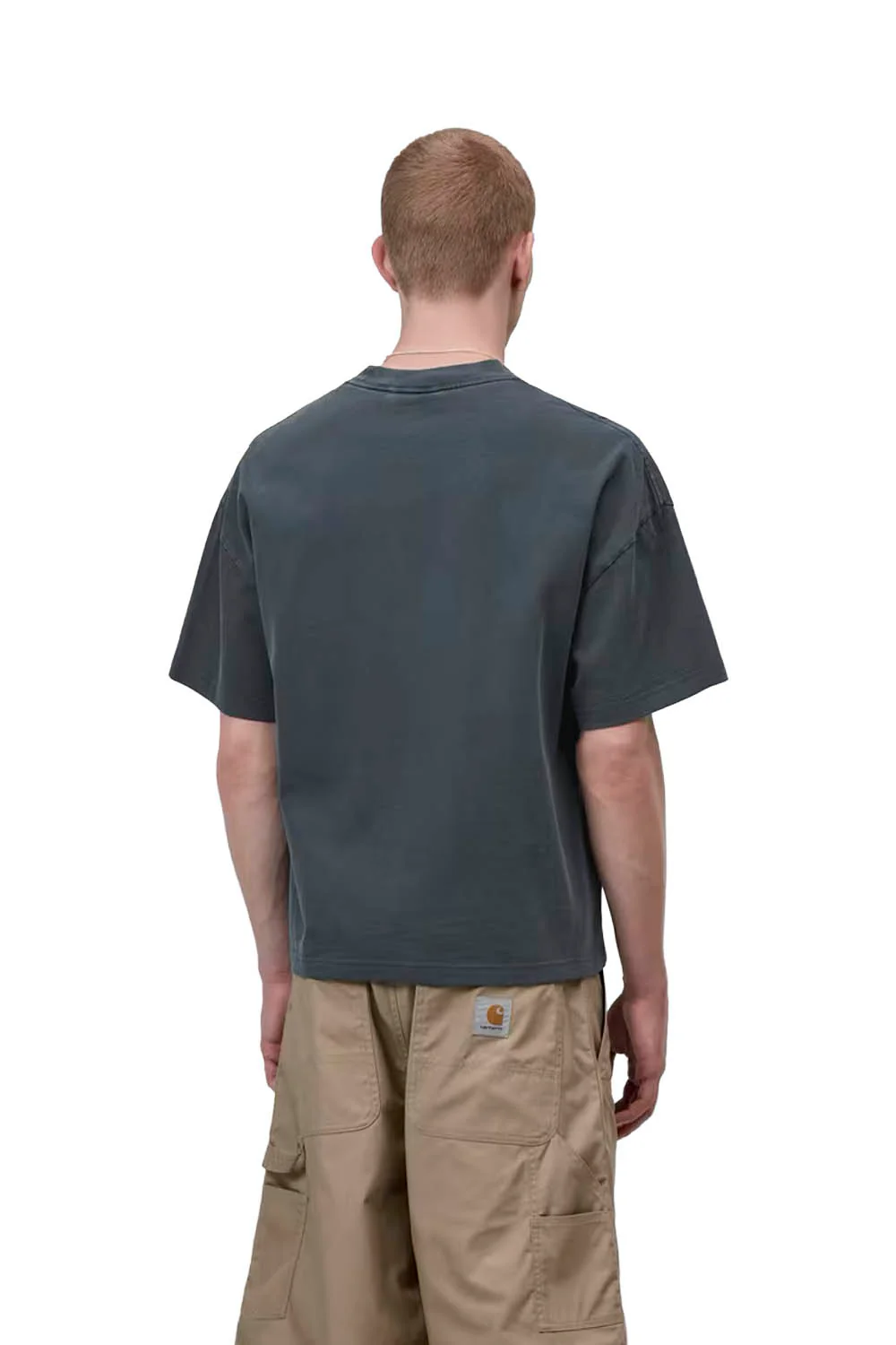 CARHARTT WIP - BENTON T-SHIRT - CARBON GARMENT DYED - Image 2