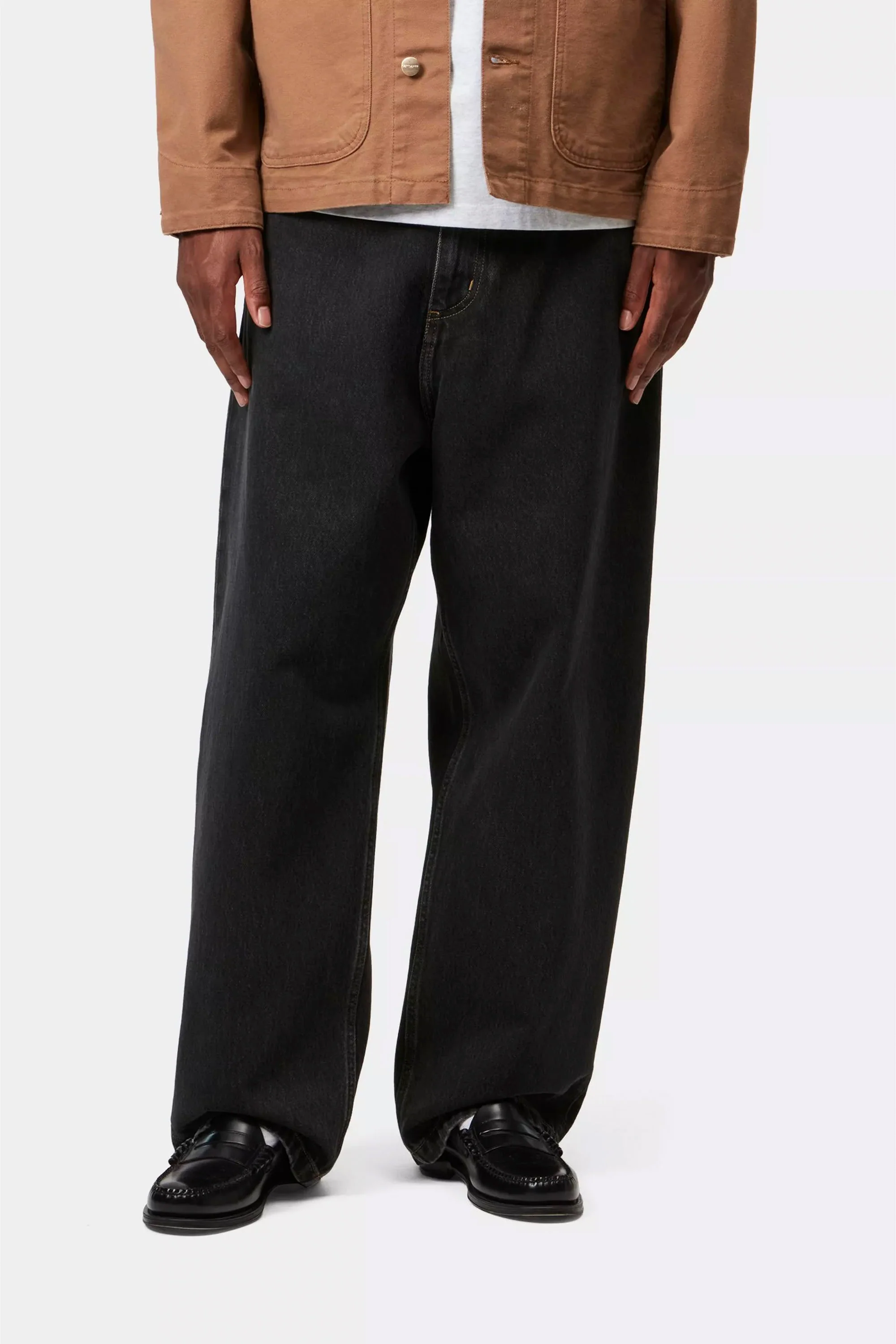 CARHARTT WIP - BRANDON PANT - BLACK STONE WASHED - Image 4
