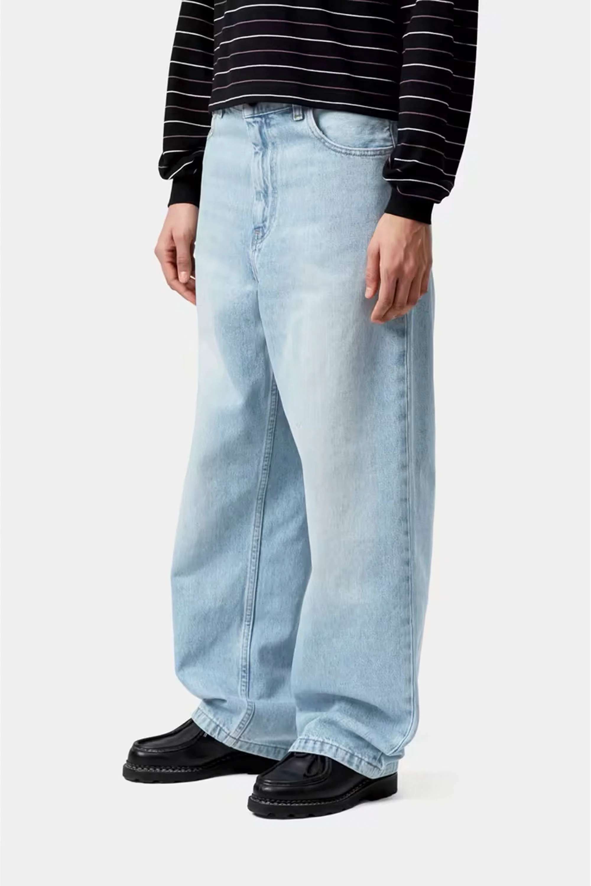 CARHARTT WIP - BRANDON PANT - BLUE HEAVY WORN BLEACHED - Image 3