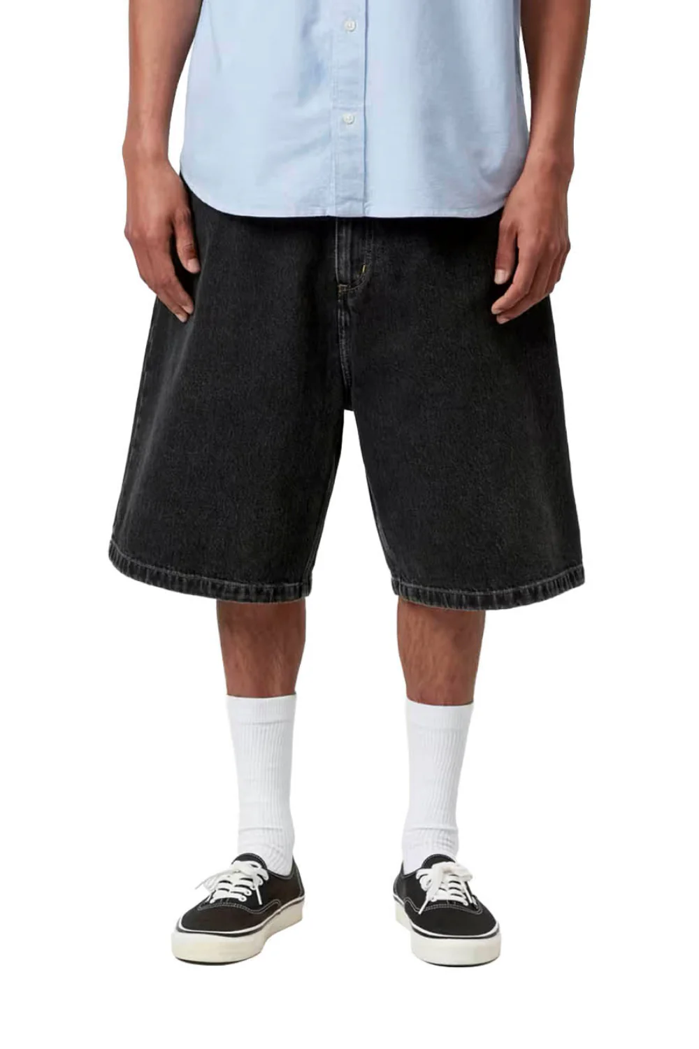 CARHARTT WIP - BRANDON SHORT - BLACK STONE WASHED