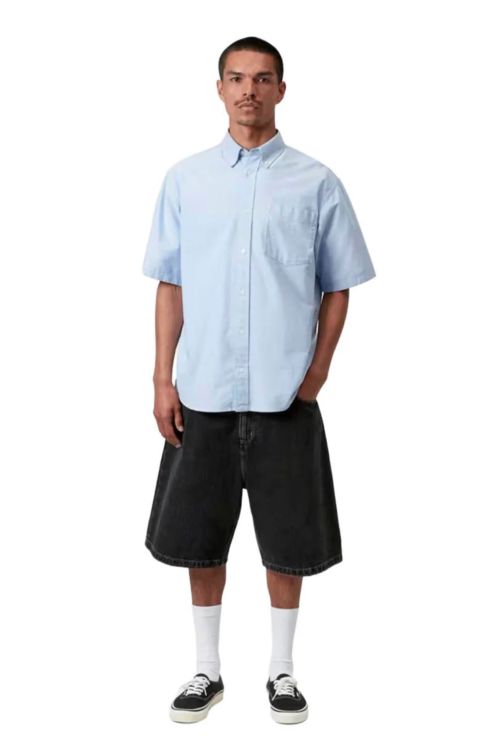 CARHARTT WIP - BRANDON SHORT - BLACK STONE WASHED - Image 4
