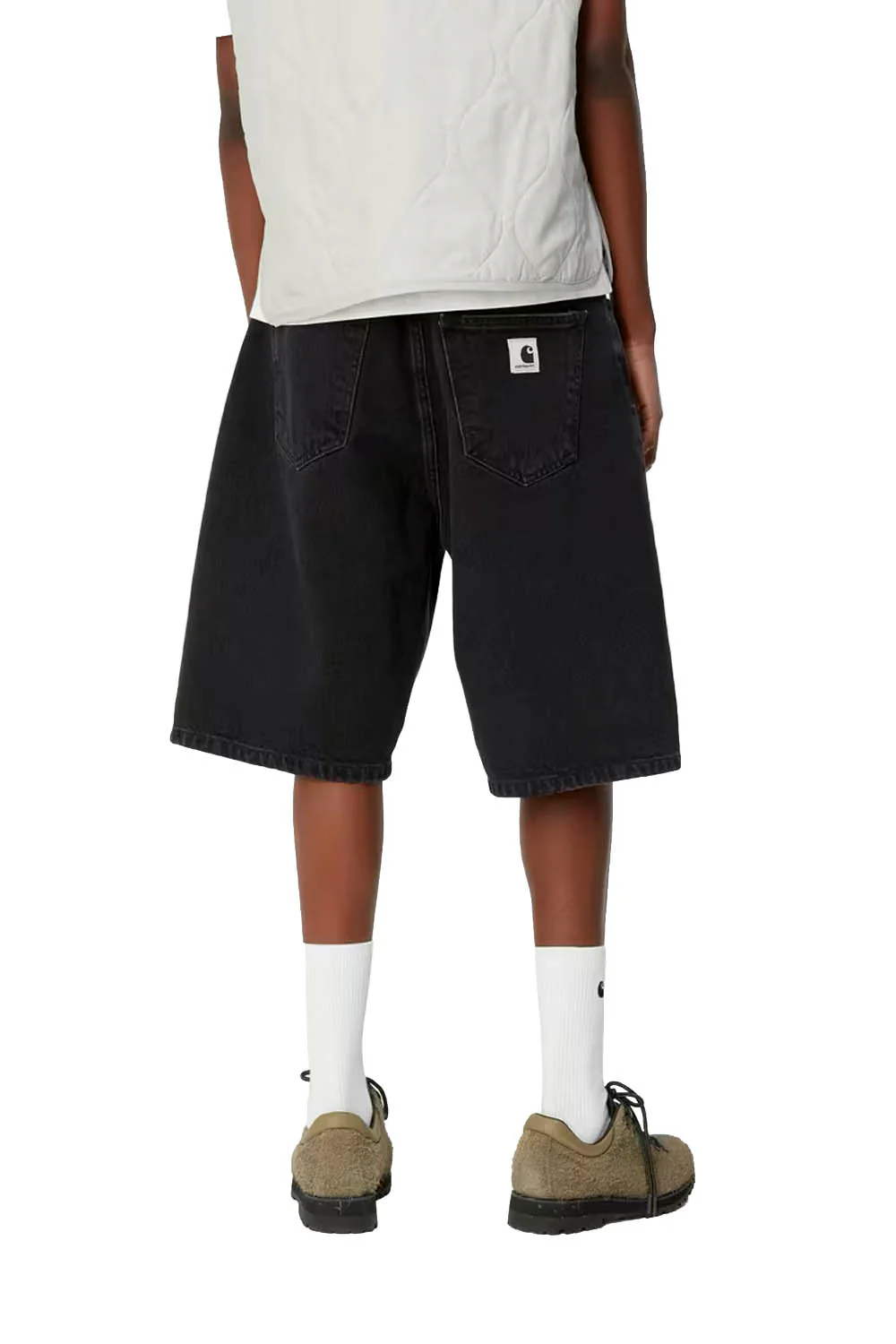 CARHARTT WIP - BRANDON SHORT - WOMAN - BLACK STONE WASHED - Image 2