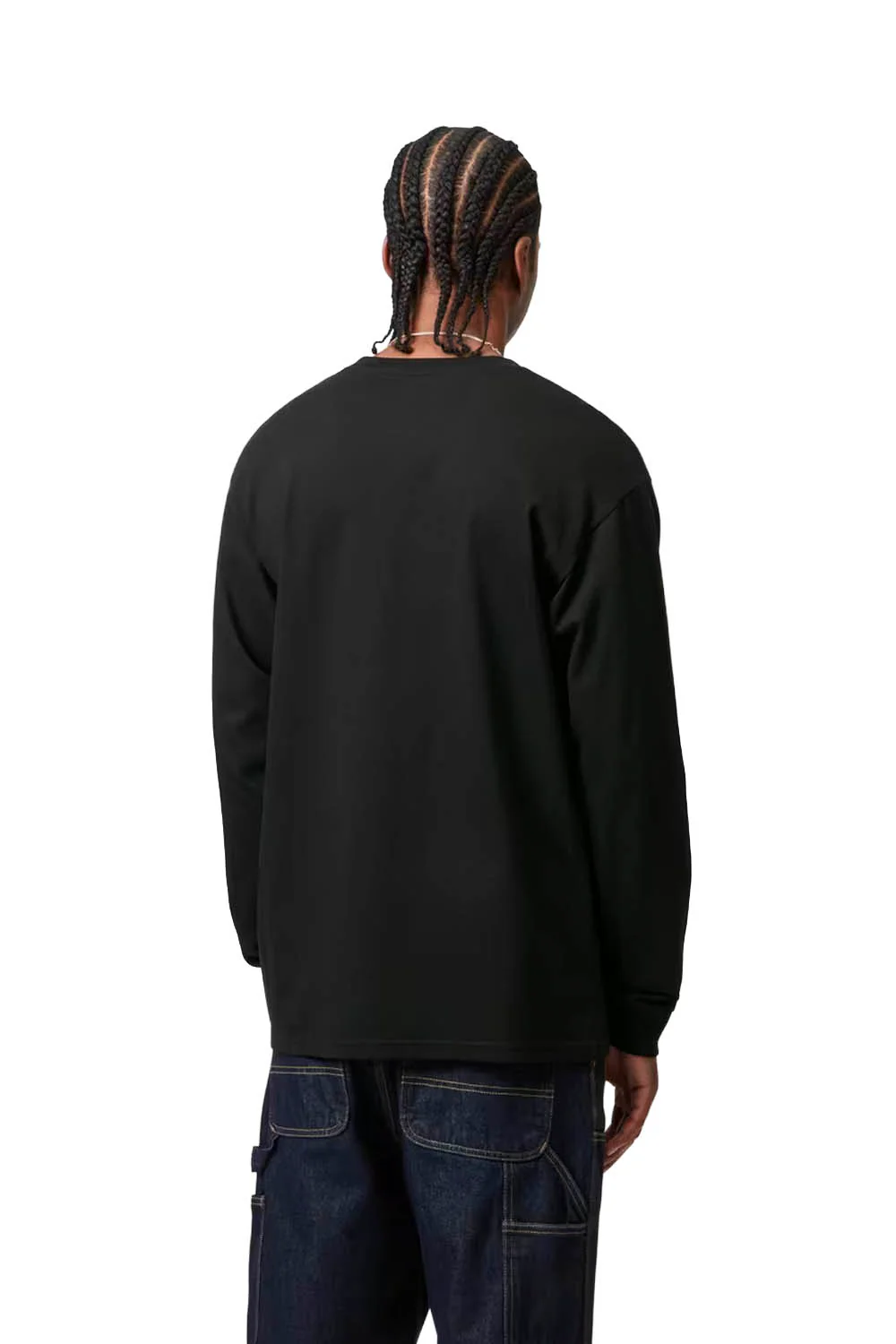 CARHARTT WIP - CHASE LONG SLEEVE T-SHIRT - BLACK - Image 2