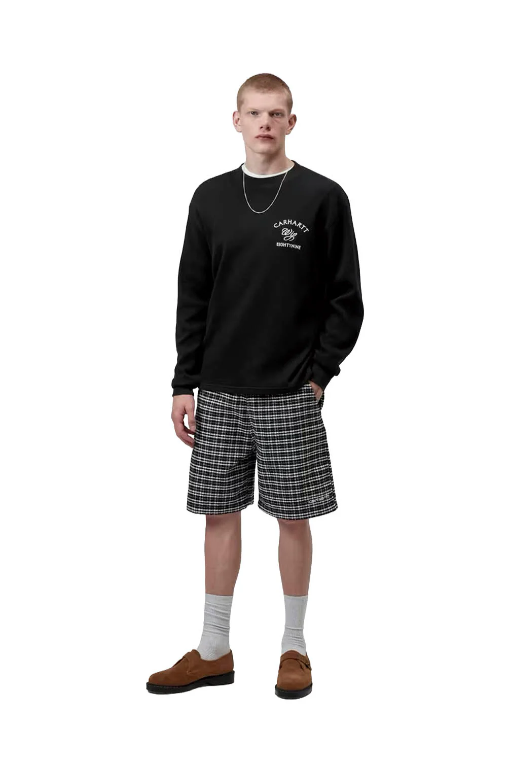 CARHARTT WIP - EIGHTYNINE WAFFLE T-SHIRT - NATURAL/BLACK - Image 3