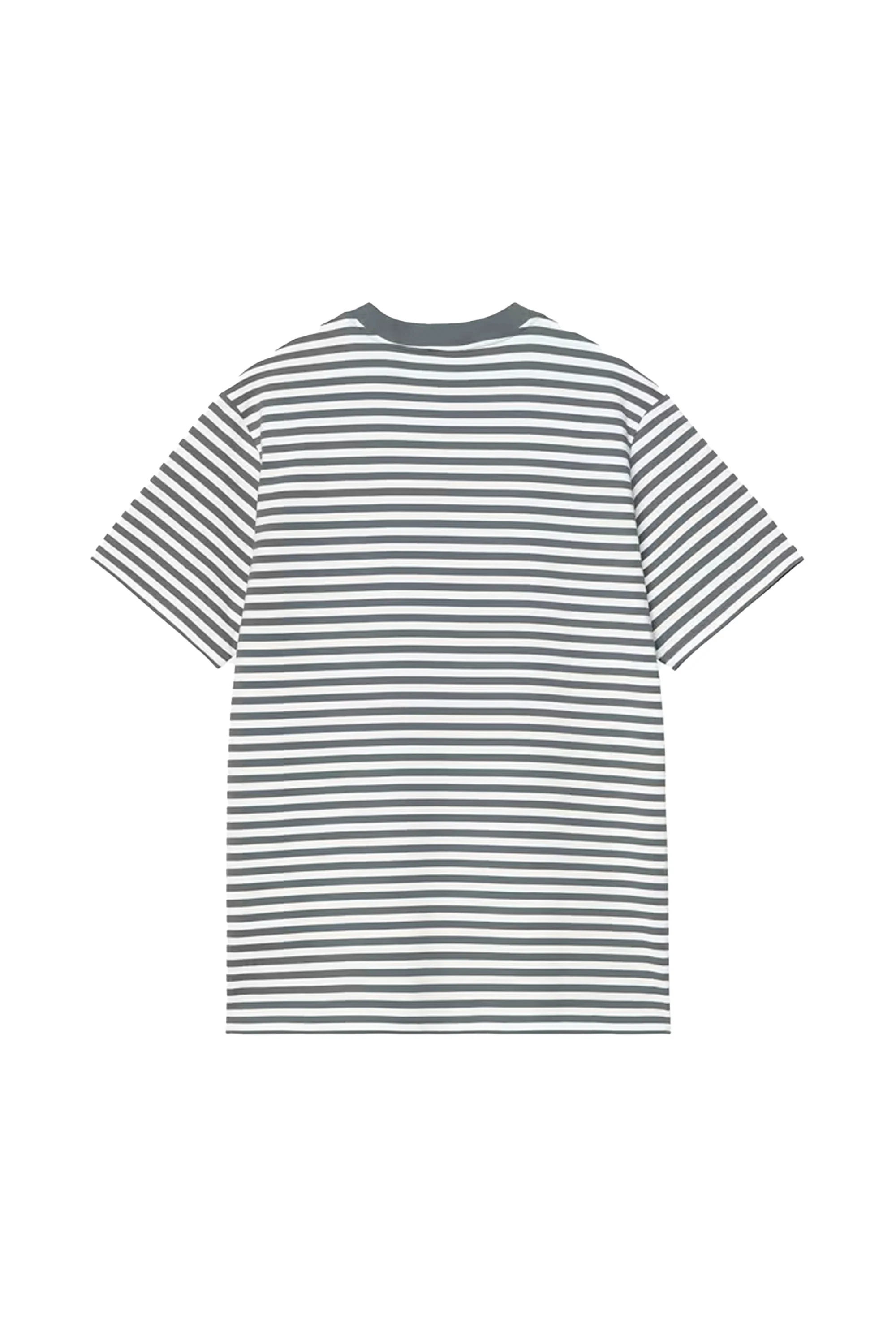 CARHARTT WIP - EZRA POCKET T-SHIRT - COZY BLUE STRIPE - Image 2
