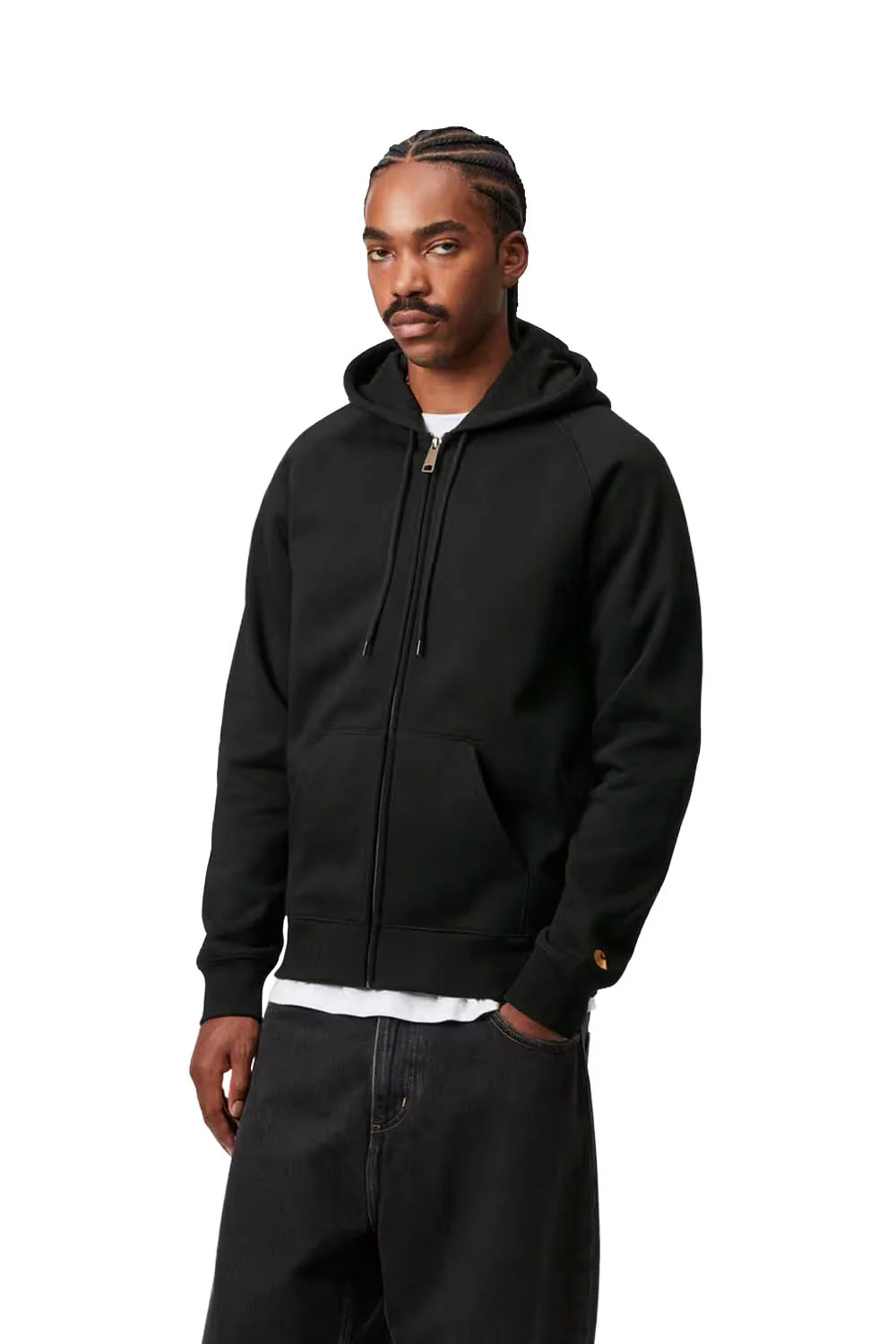 CARHARTT WIP - HOODED CHASE JACKET - BLACK - Image 3