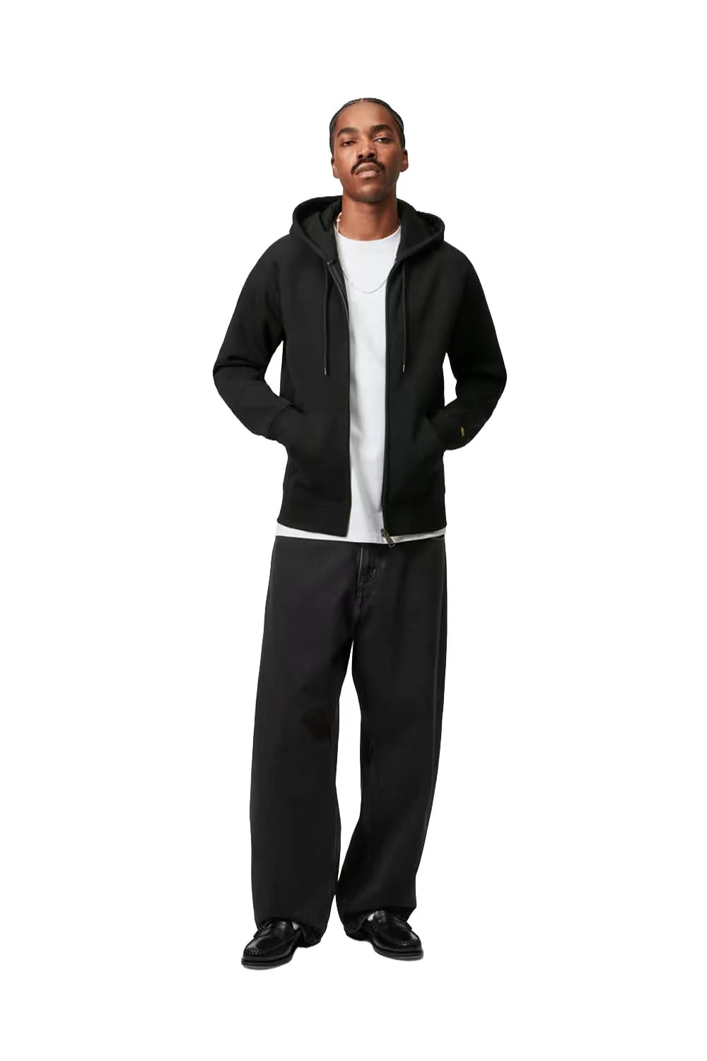 CARHARTT WIP - HOODED CHASE JACKET - BLACK - Image 4