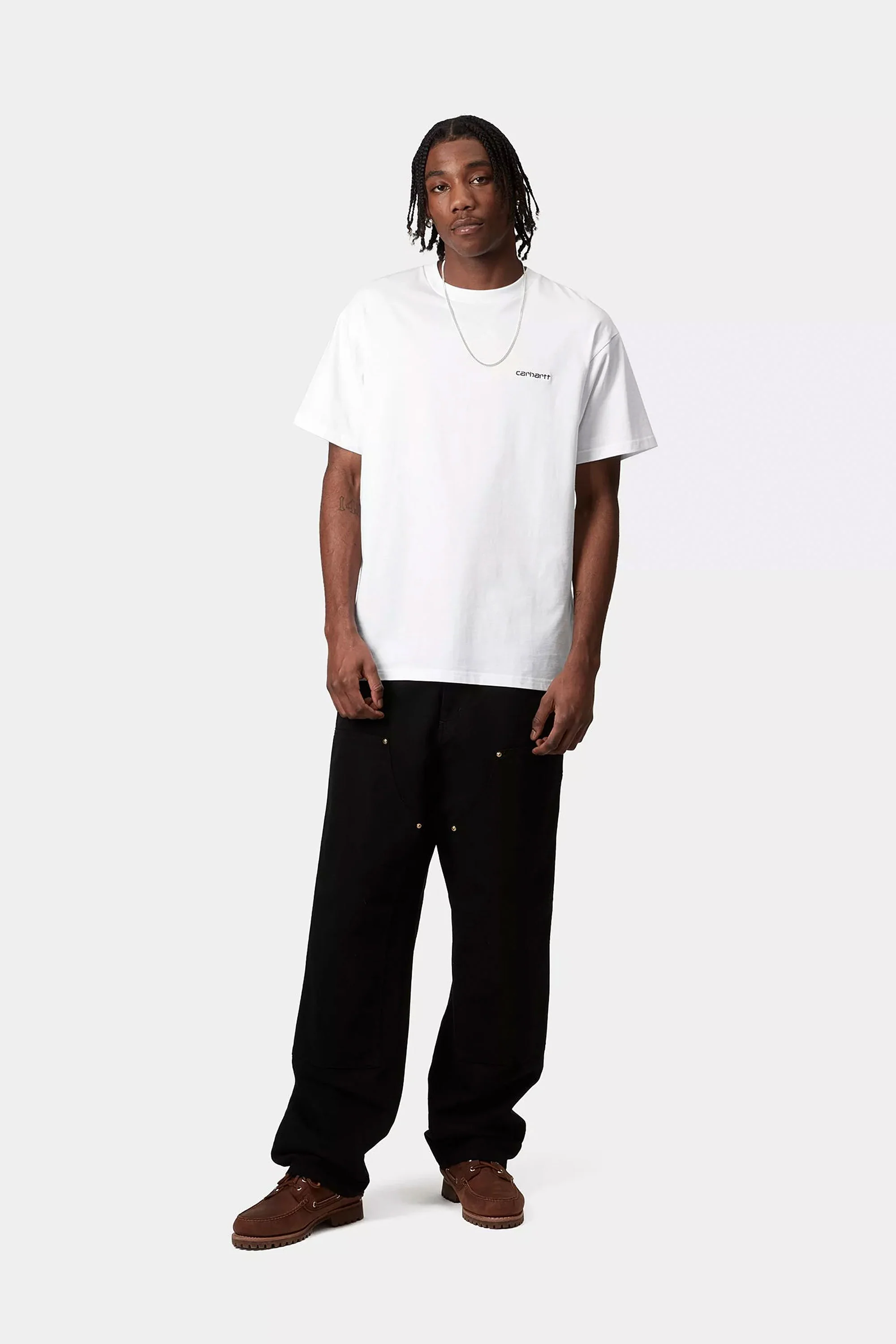CARHARTT WIP - SCRIPT EMBROIDERY T-SHIRT - WHITE - Image 3
