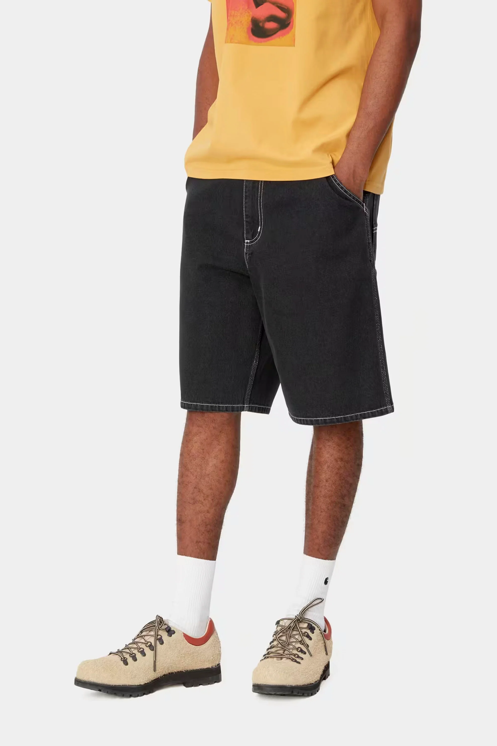 CARHARTT WIP - SIMPLE SHORT - BLACK STONE WASH - Image 3
