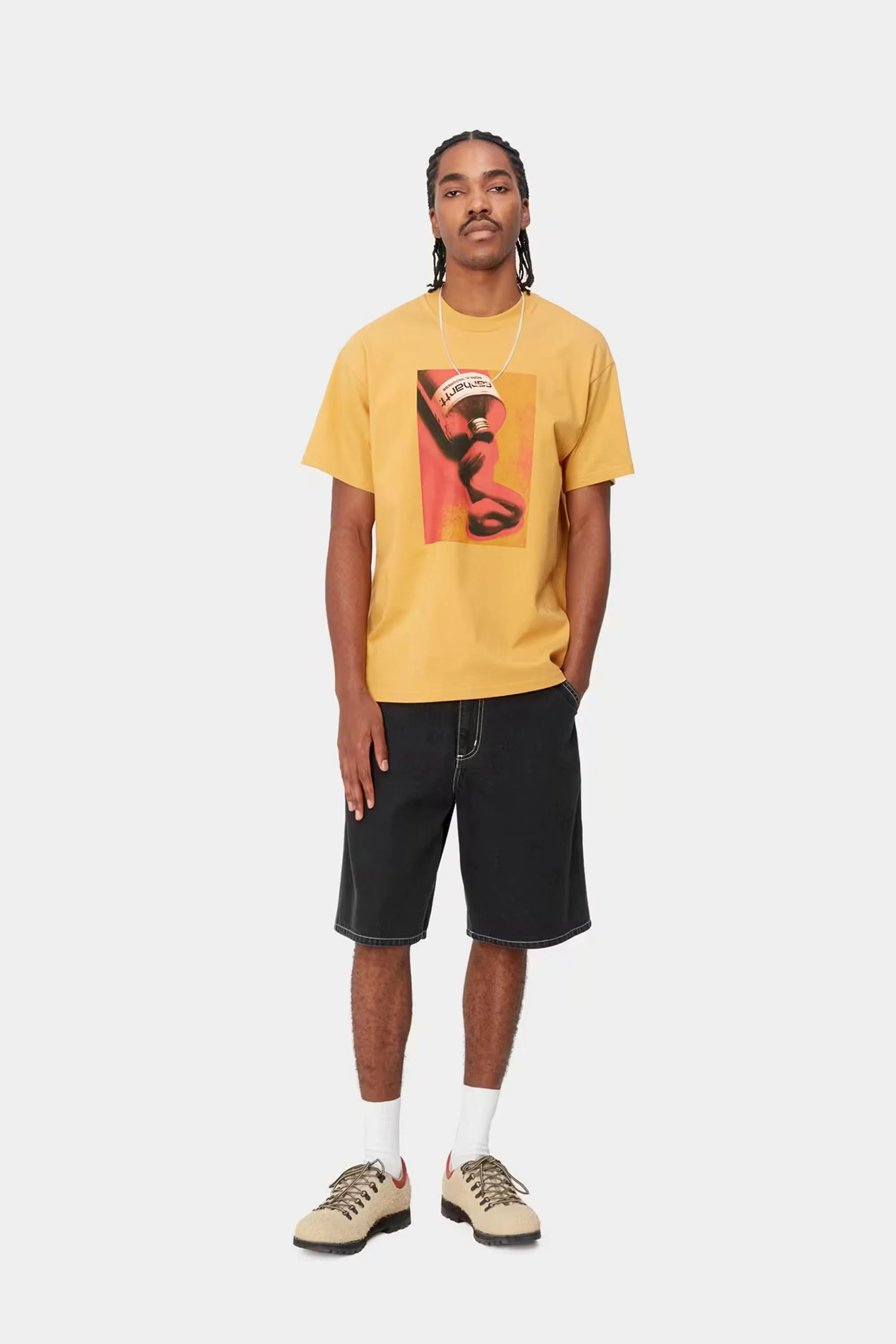 CARHARTT WIP - SIMPLE SHORT - BLACK STONE WASH - Image 4