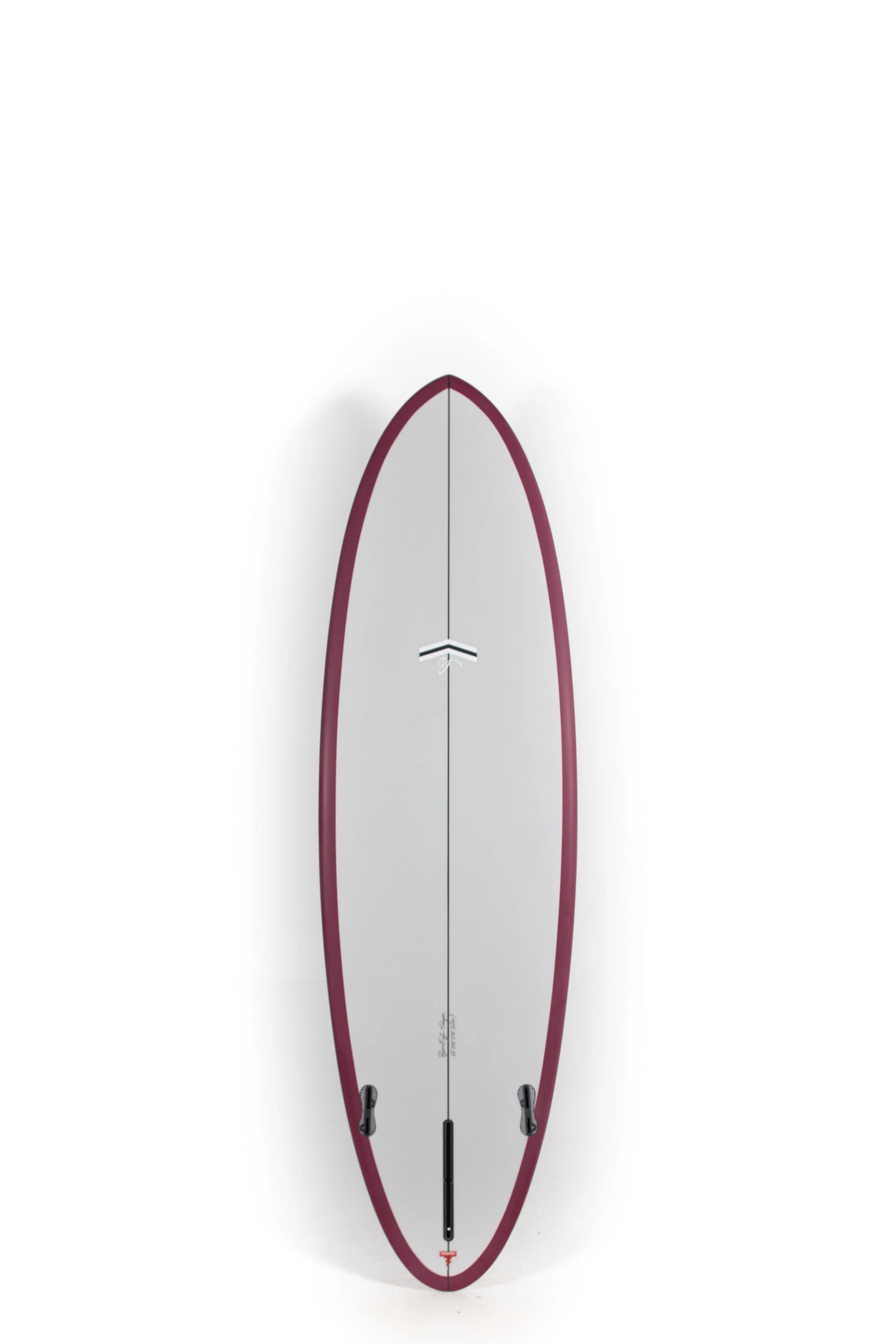 CJ Nelson Surfboards - OUTLIER X - GREY OX BLOOD RAIL - Thunderbolt Red - 6'6" x 21 1/2" x 2 3/4" - 42.82L - Image 2