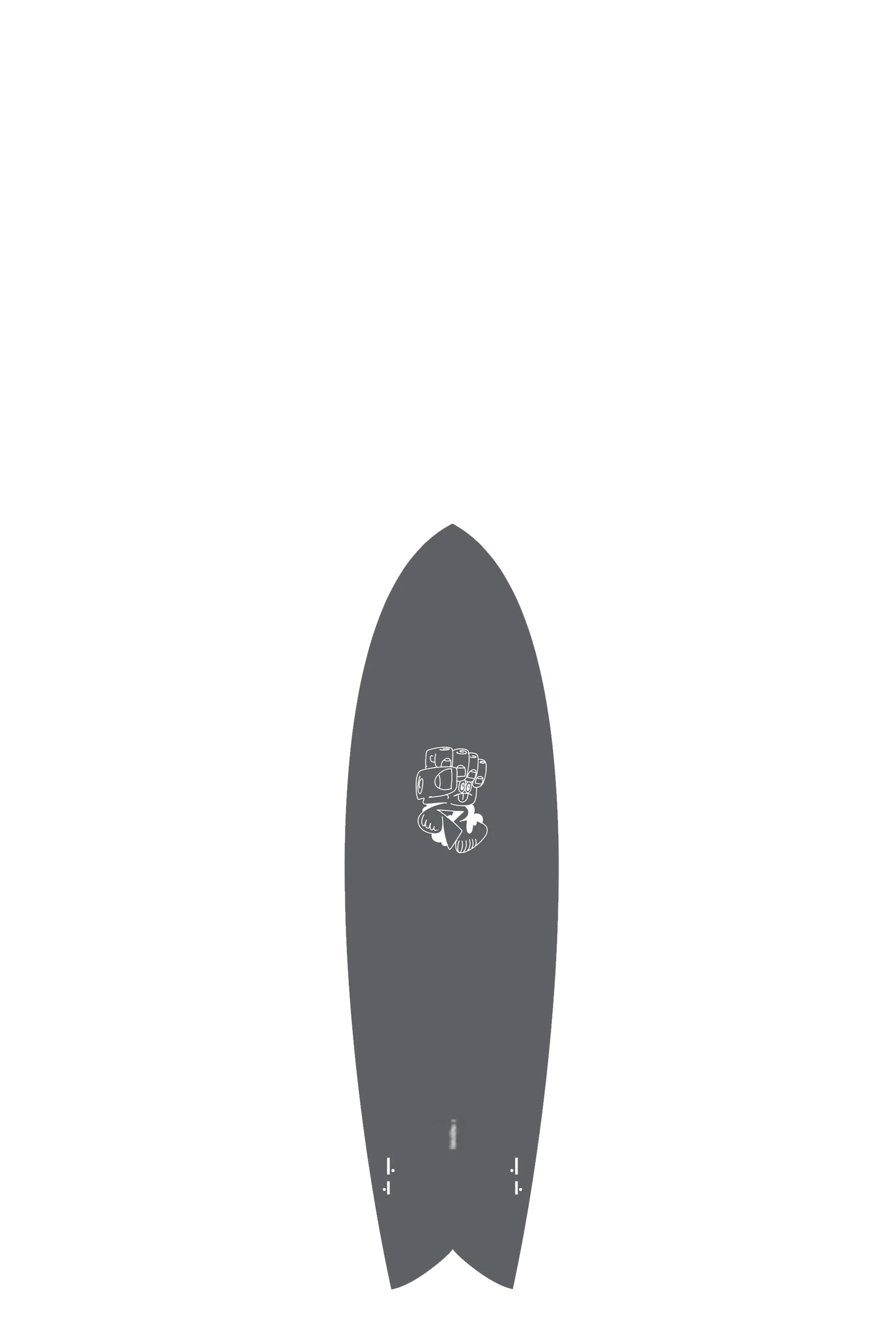 Crime Surfboards - KEEL FISH - SLATE/CHARCOAL - 5'5" x 21" x 2.5" - 33L - Image 2