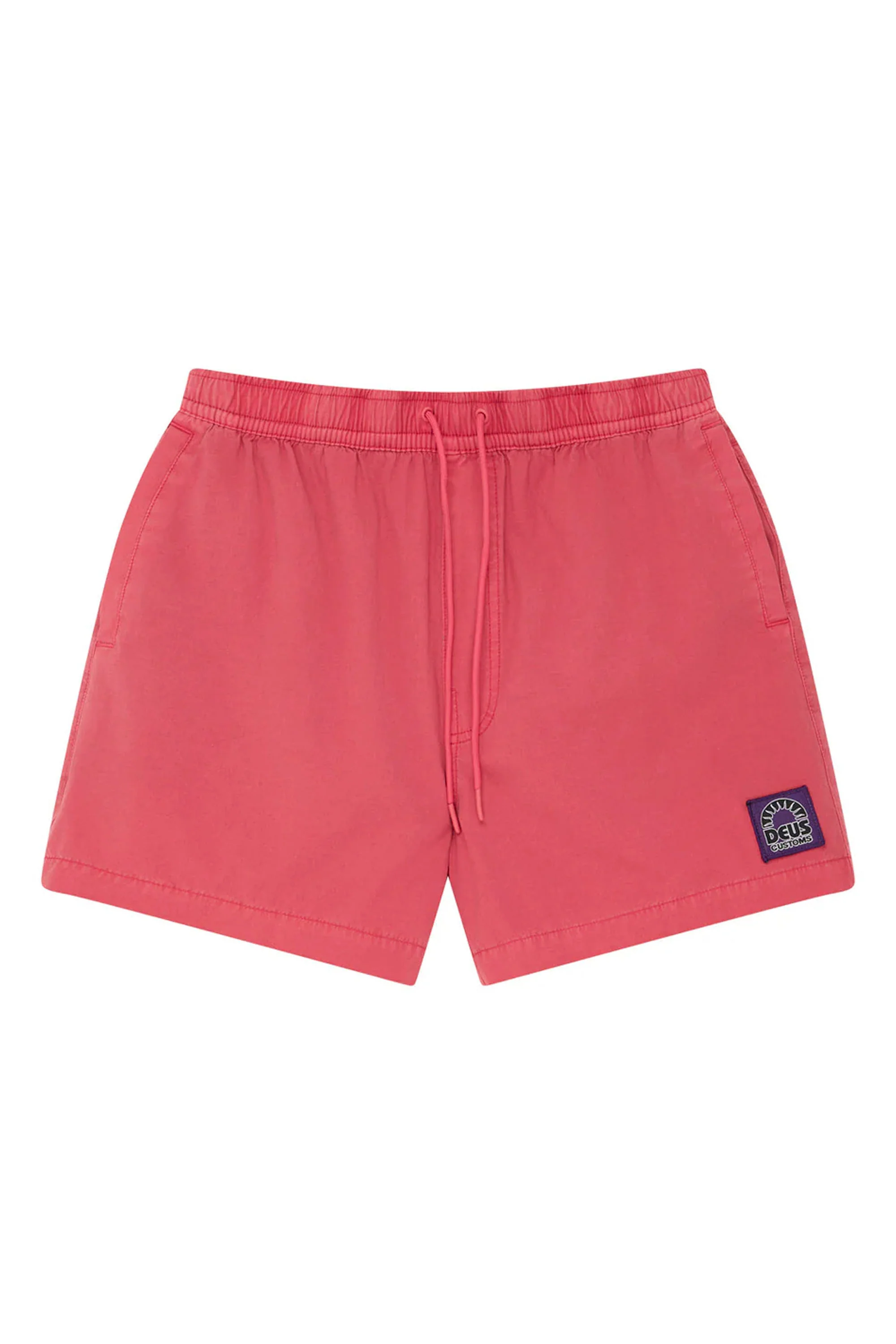 DEUS - SANDBAR GARMENT DYED MESH SHORT - MELON RED - Image 3