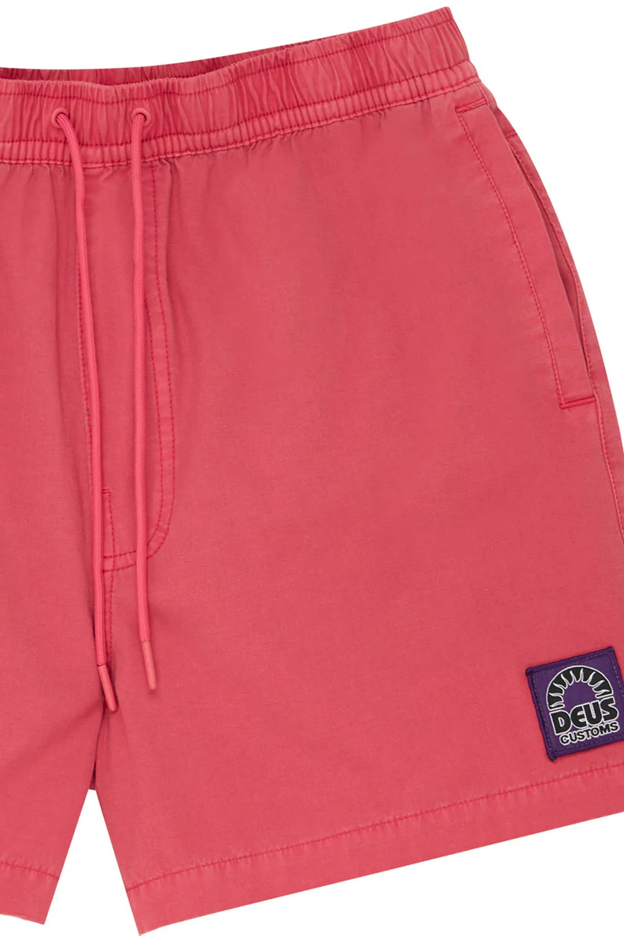DEUS - SANDBAR GARMENT DYED MESH SHORT - MELON RED - Image 5