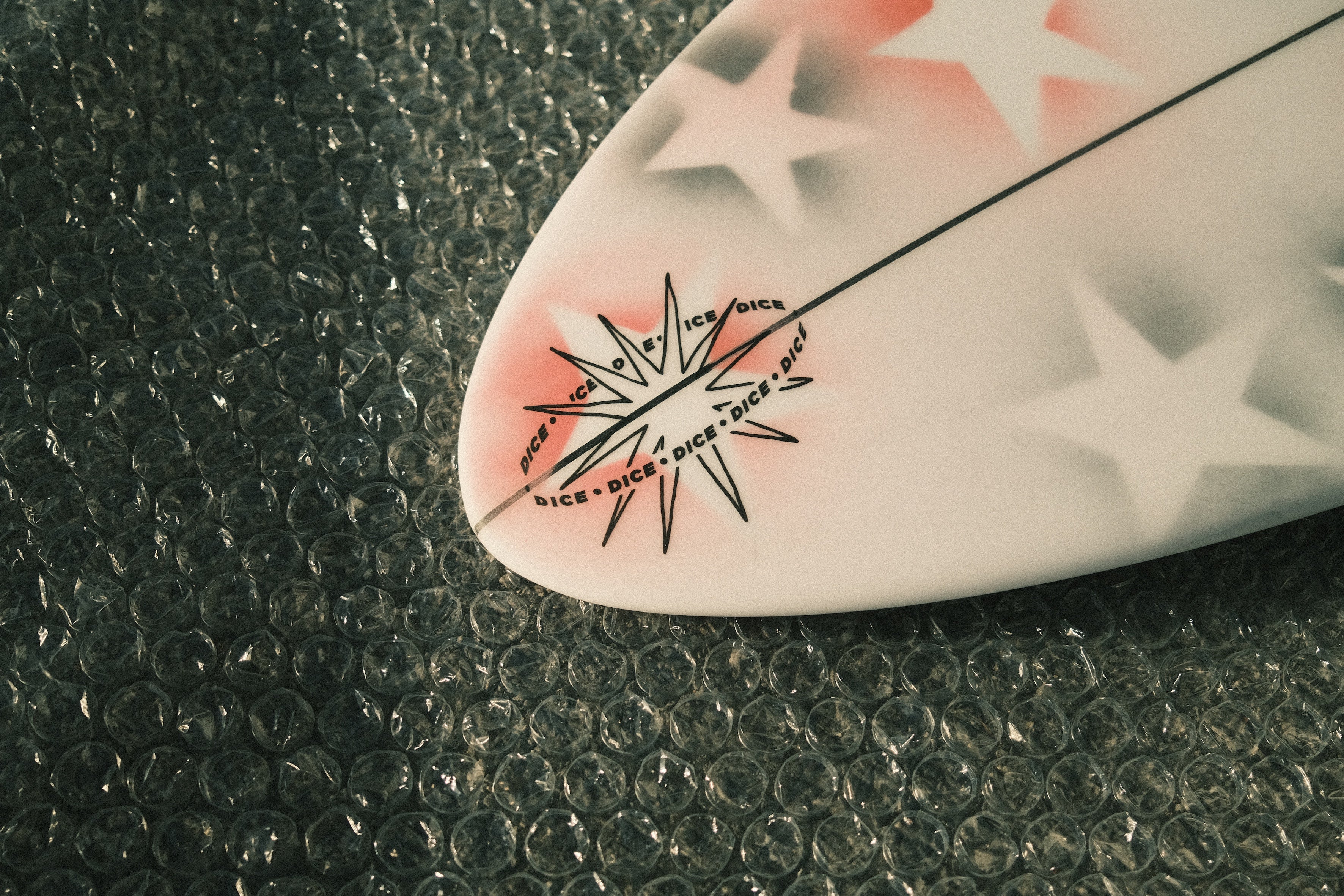 Dice Hotline Surfboards - FENDER II by Tom Morat - Art/Spray - 5'9" x 19 1/2 x 2 3/4 - 33.6L - Mikey February's Personal Dims - Image 3
