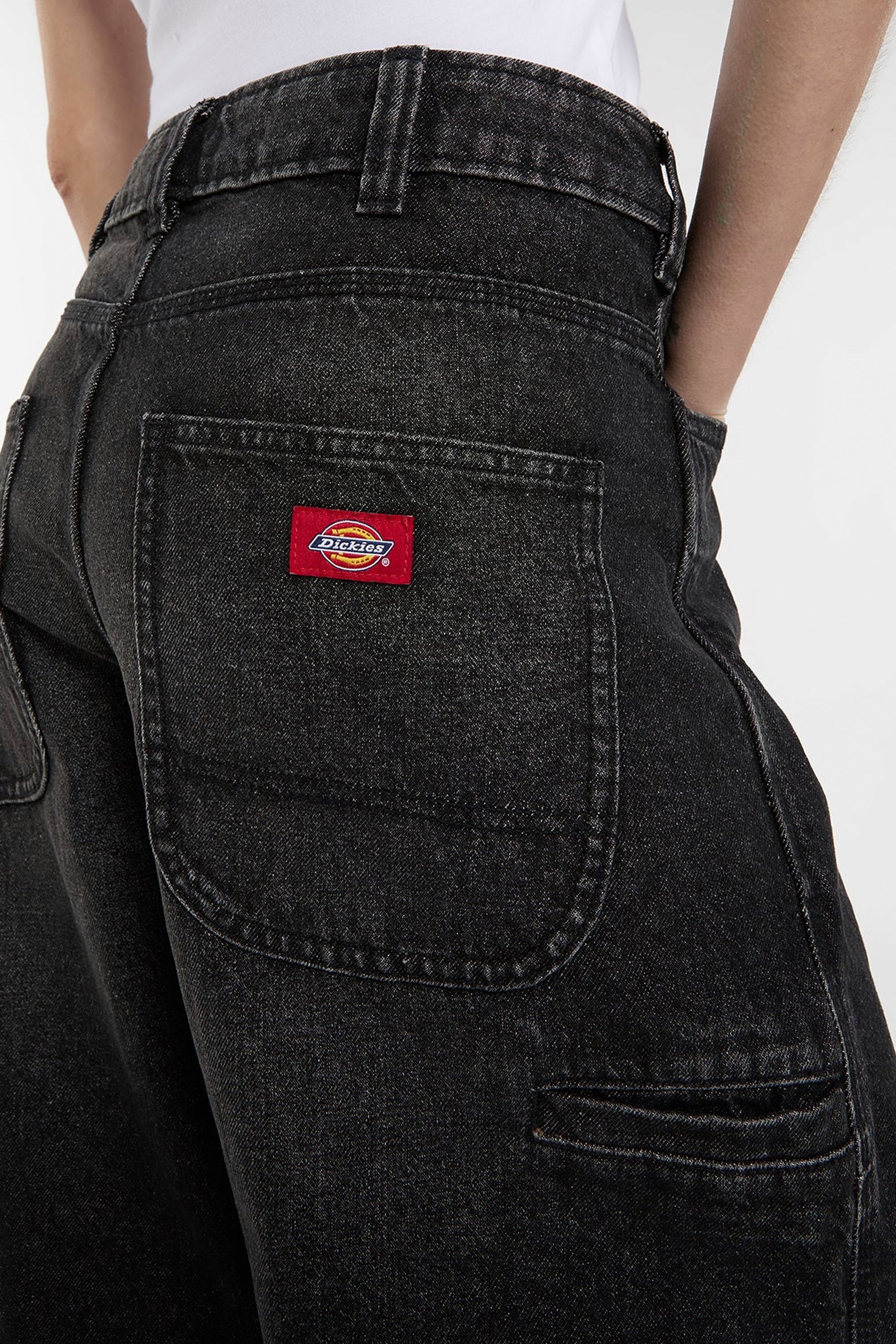 DICKIES - 957 LOOSE TAPERED WORK JEAN - BLACK WASH - Image 6