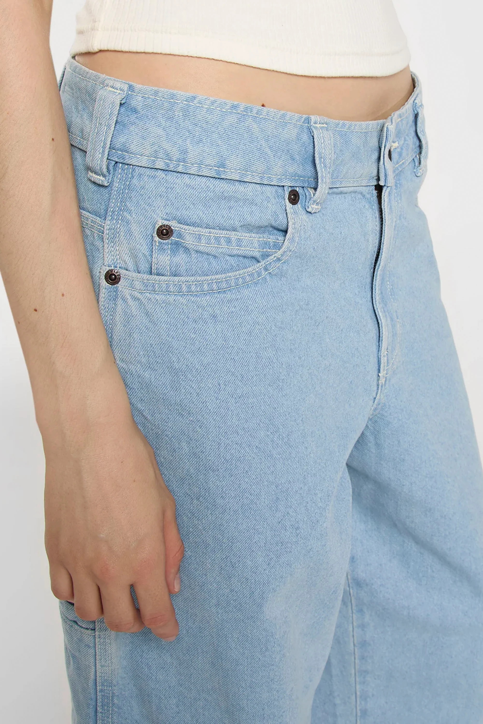 DICKIES - 957 LOOSE TAPERED WORK JEAN - VINTAGE AGED BLUE - Image 4