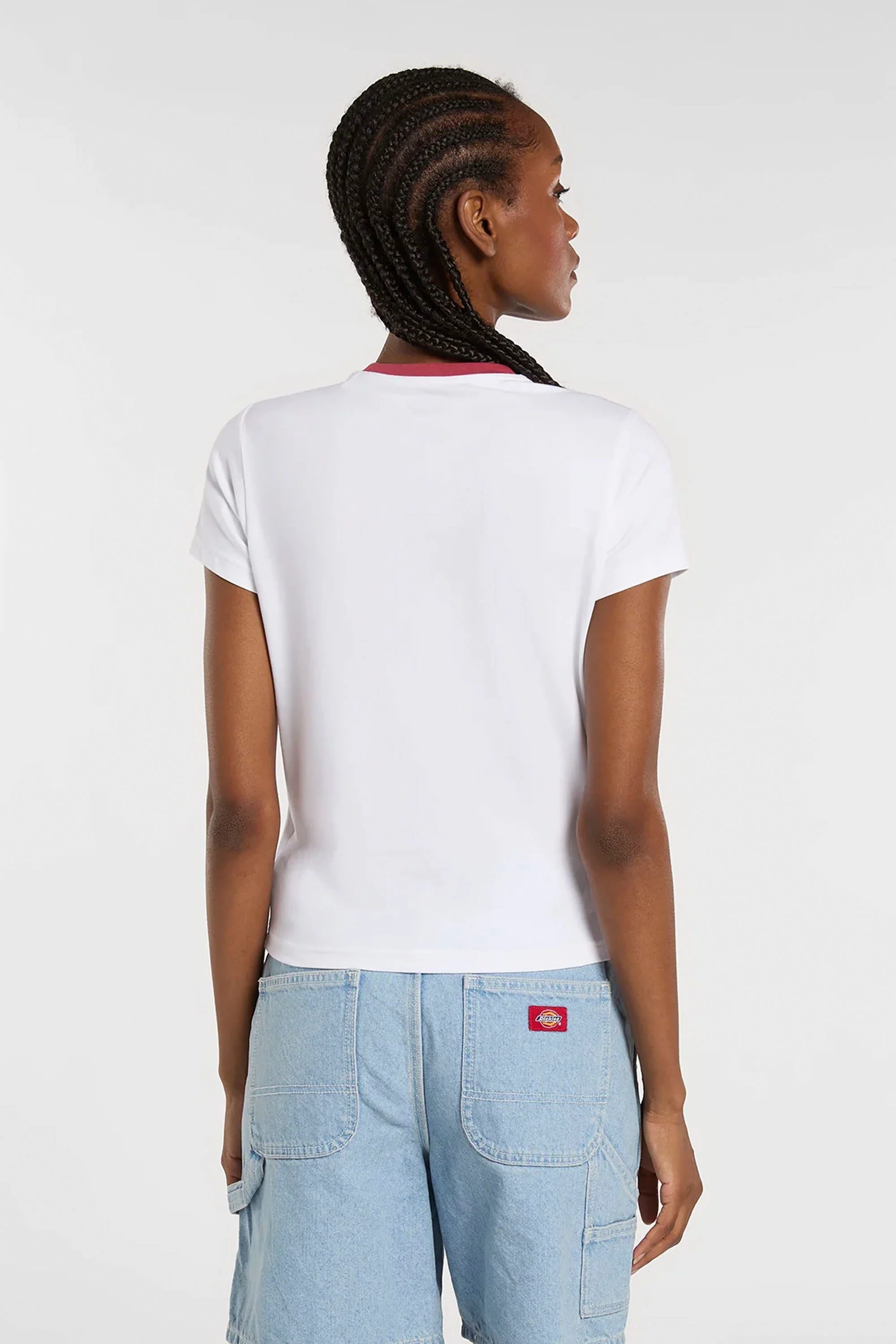 DICKIES - PLAINVILLE RINGER TEE - WHITE - Image 2