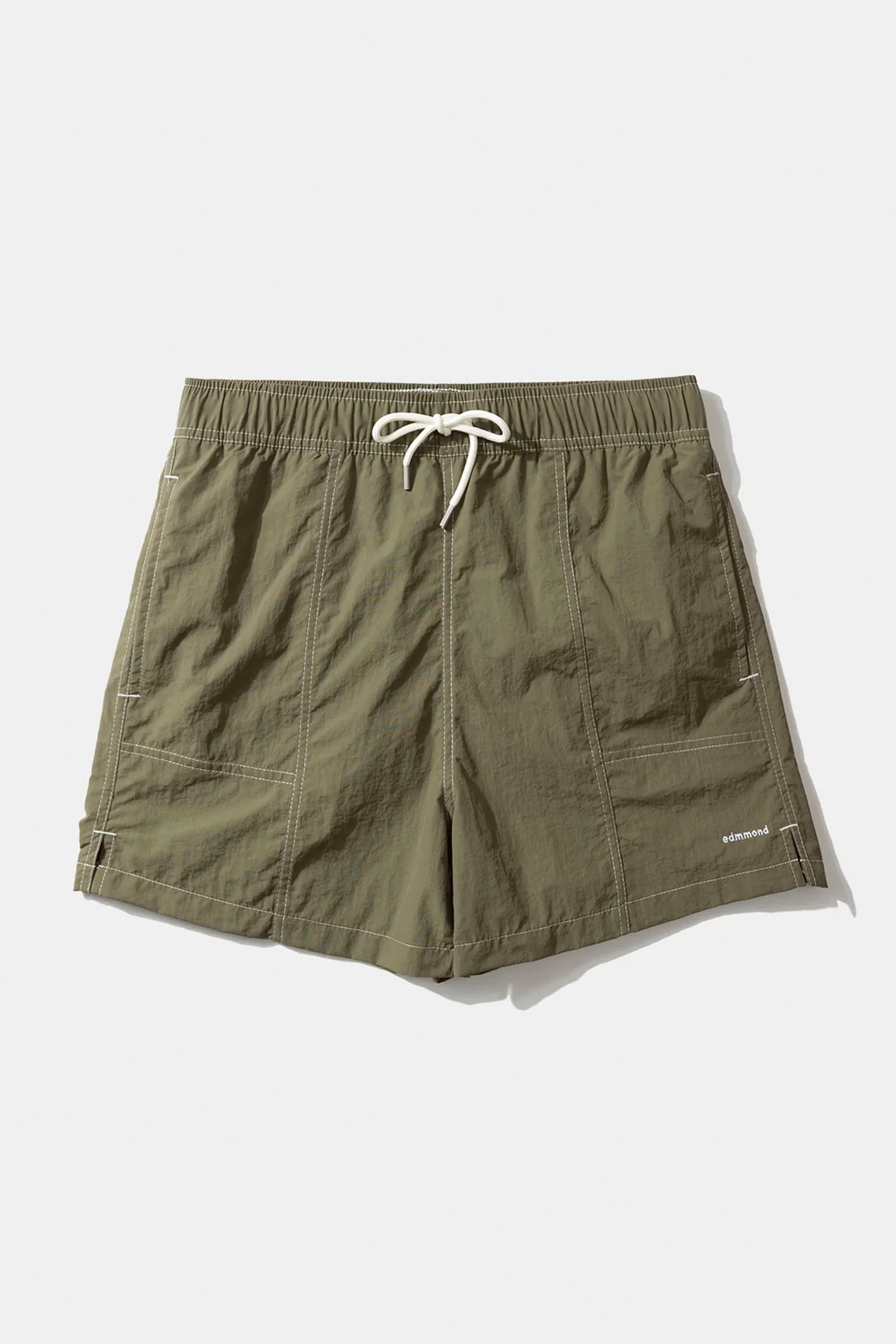 EDMMOND - MINI LOGO BOARDSHORT - PLAIN KHAKI