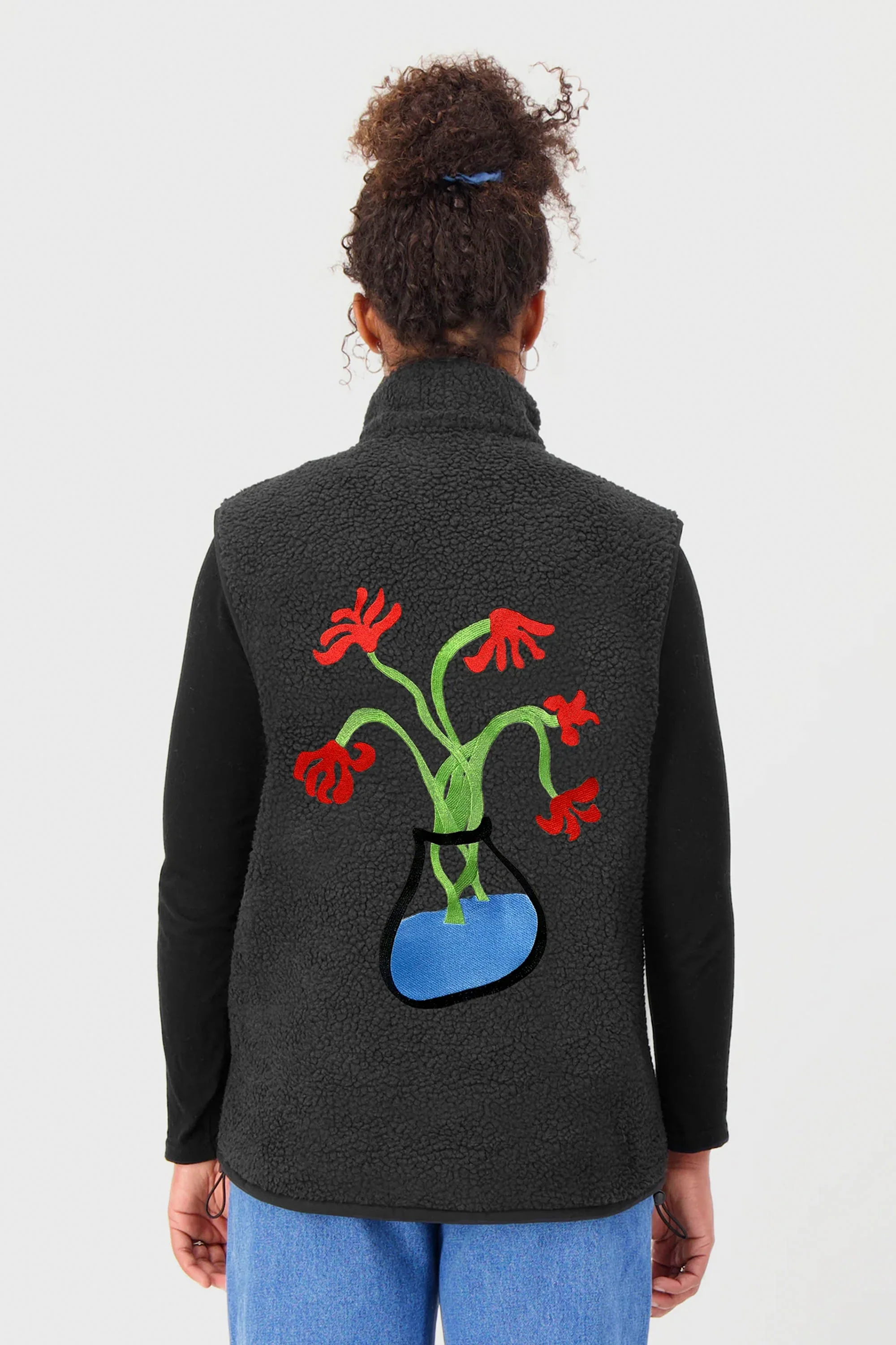 ENCRÉ - FLOWER IN JUNE BODYWARMER - BLACK - Image 3