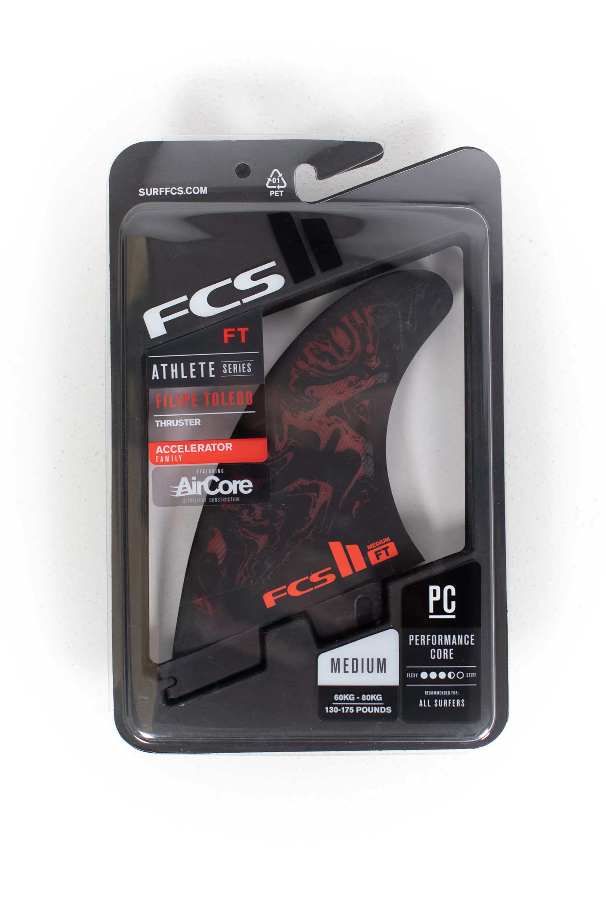 FCS - FCS II FILIPE TOLEDO - PC AIRCORE - BLACK RED - M - 3FINS - Image 4