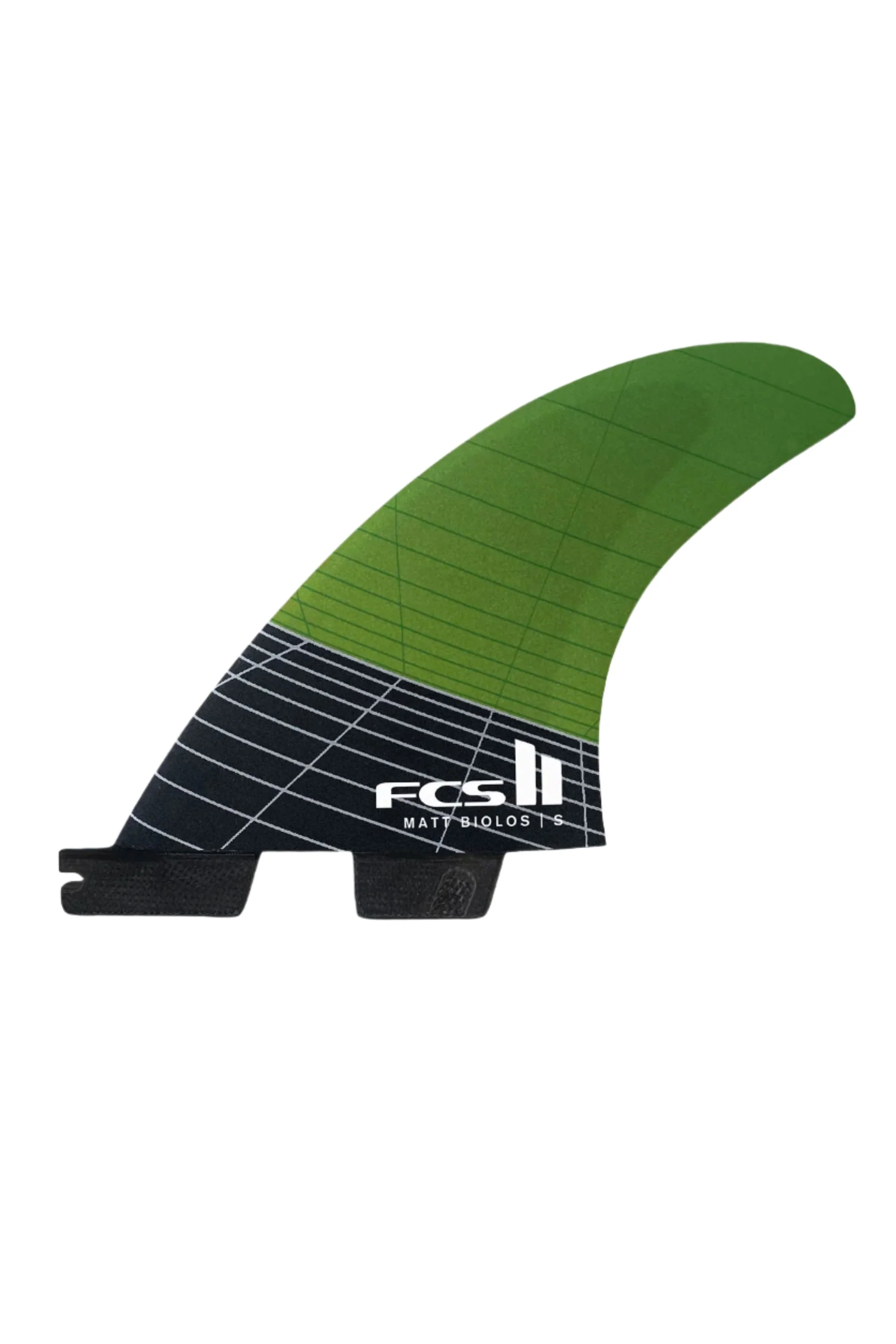 FCS - FCS II MATT BIOLOS - PC CARBON - GREEN - S- 3FINS