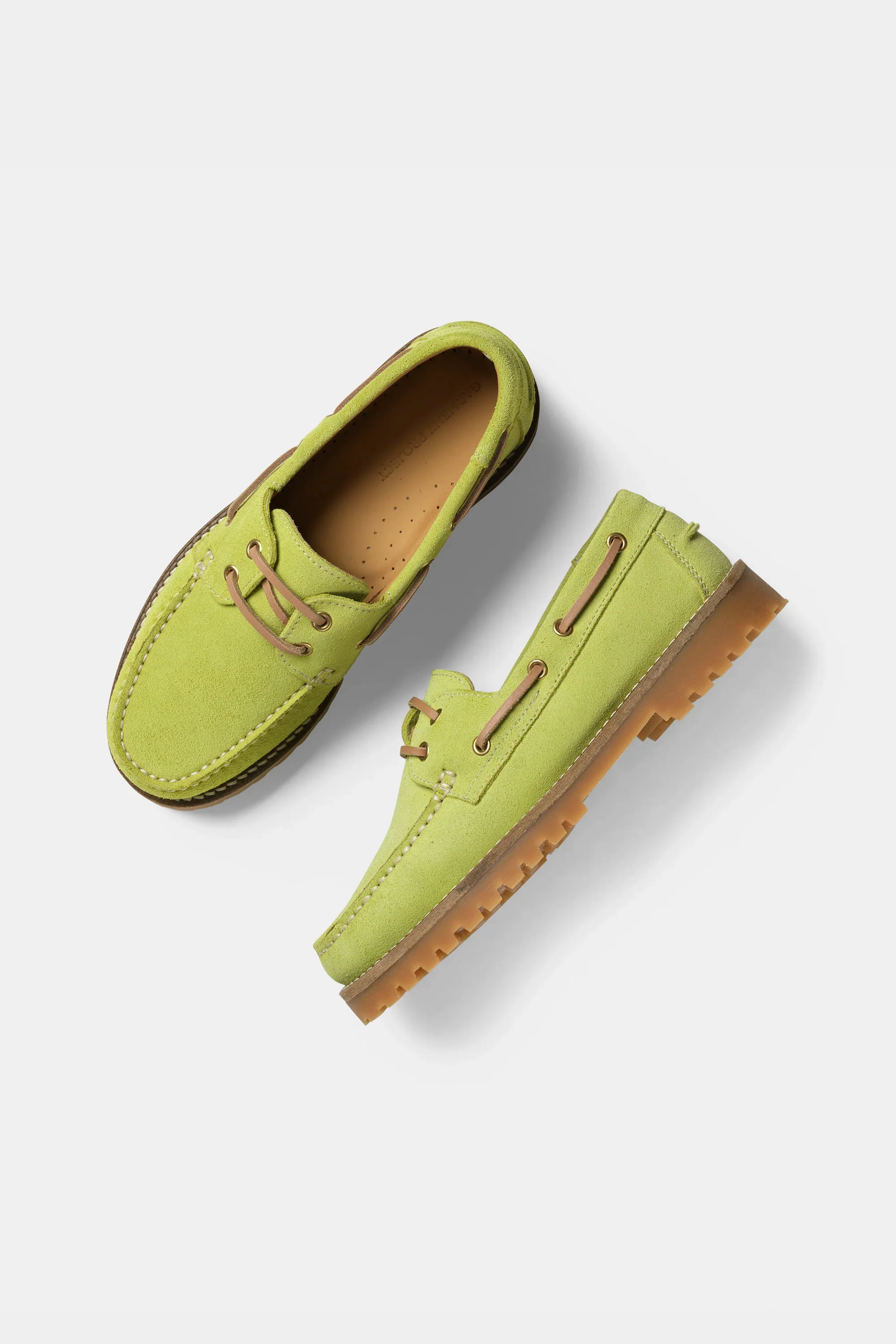 GARMENT PROJECT - OLLIE BOAT SHOE - ACID YELLOW SUEDE - WOMAN - Image 2