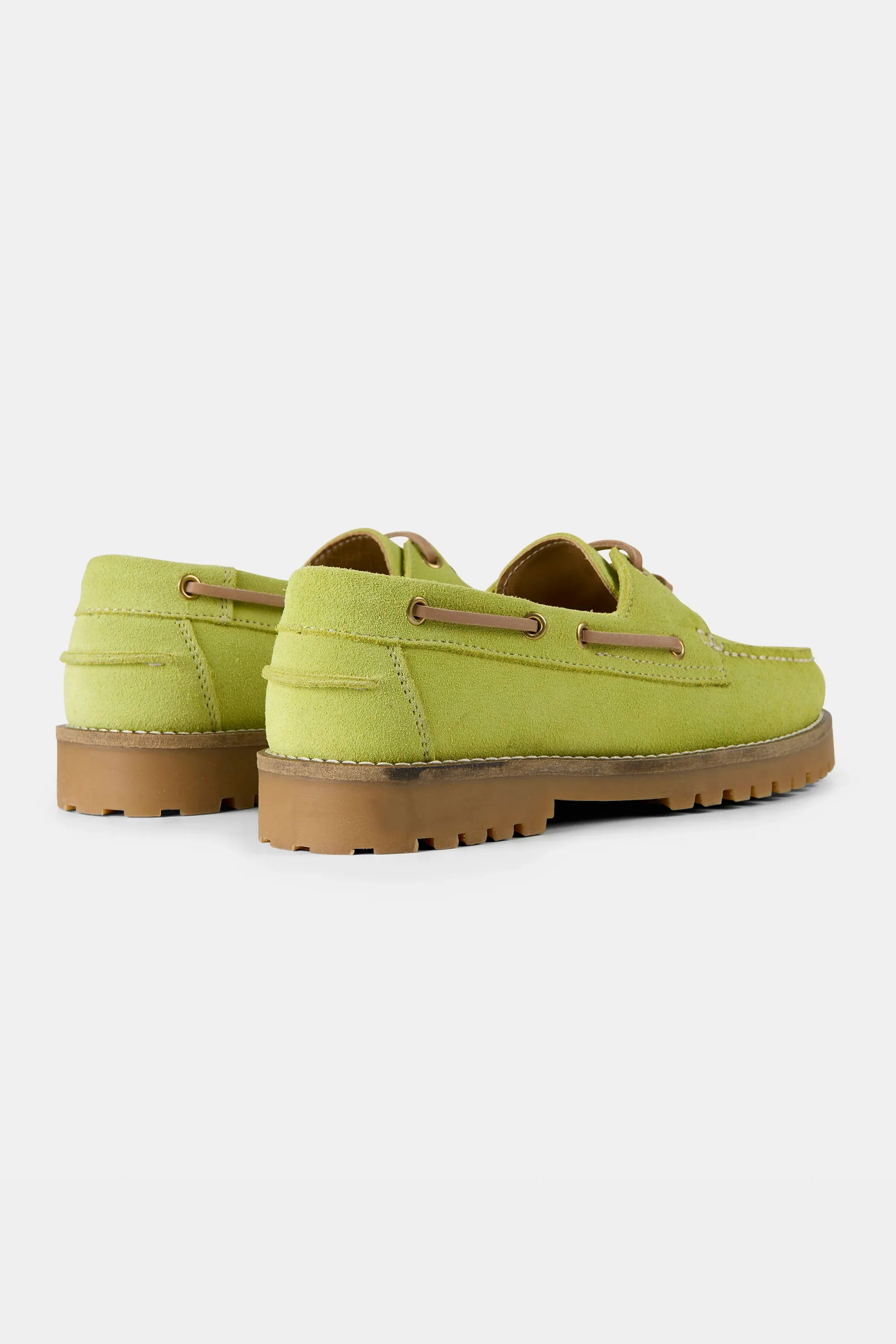 GARMENT PROJECT - OLLIE BOAT SHOE - ACID YELLOW SUEDE - WOMAN - Image 3
